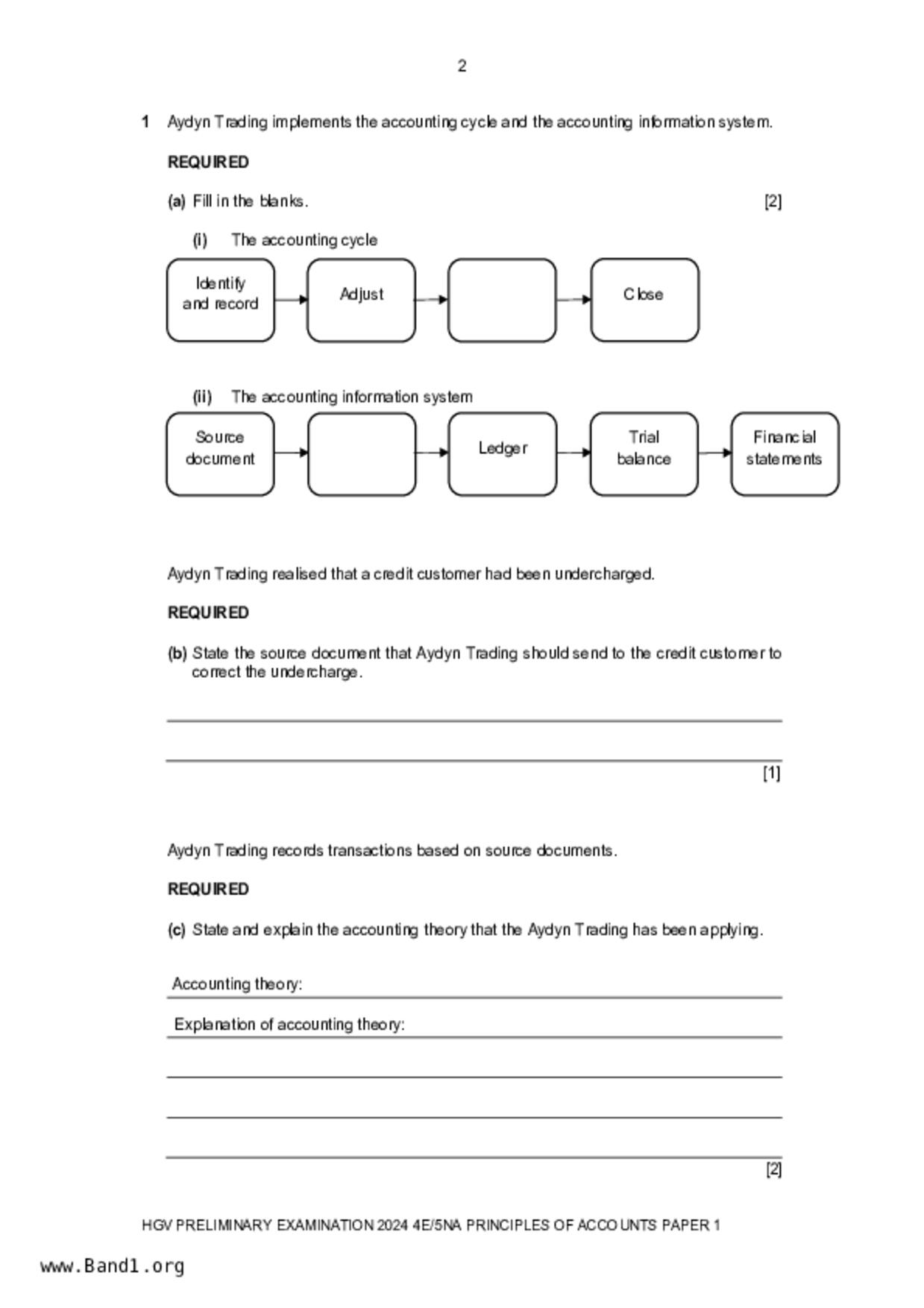 S5Principles of Accounts試卷