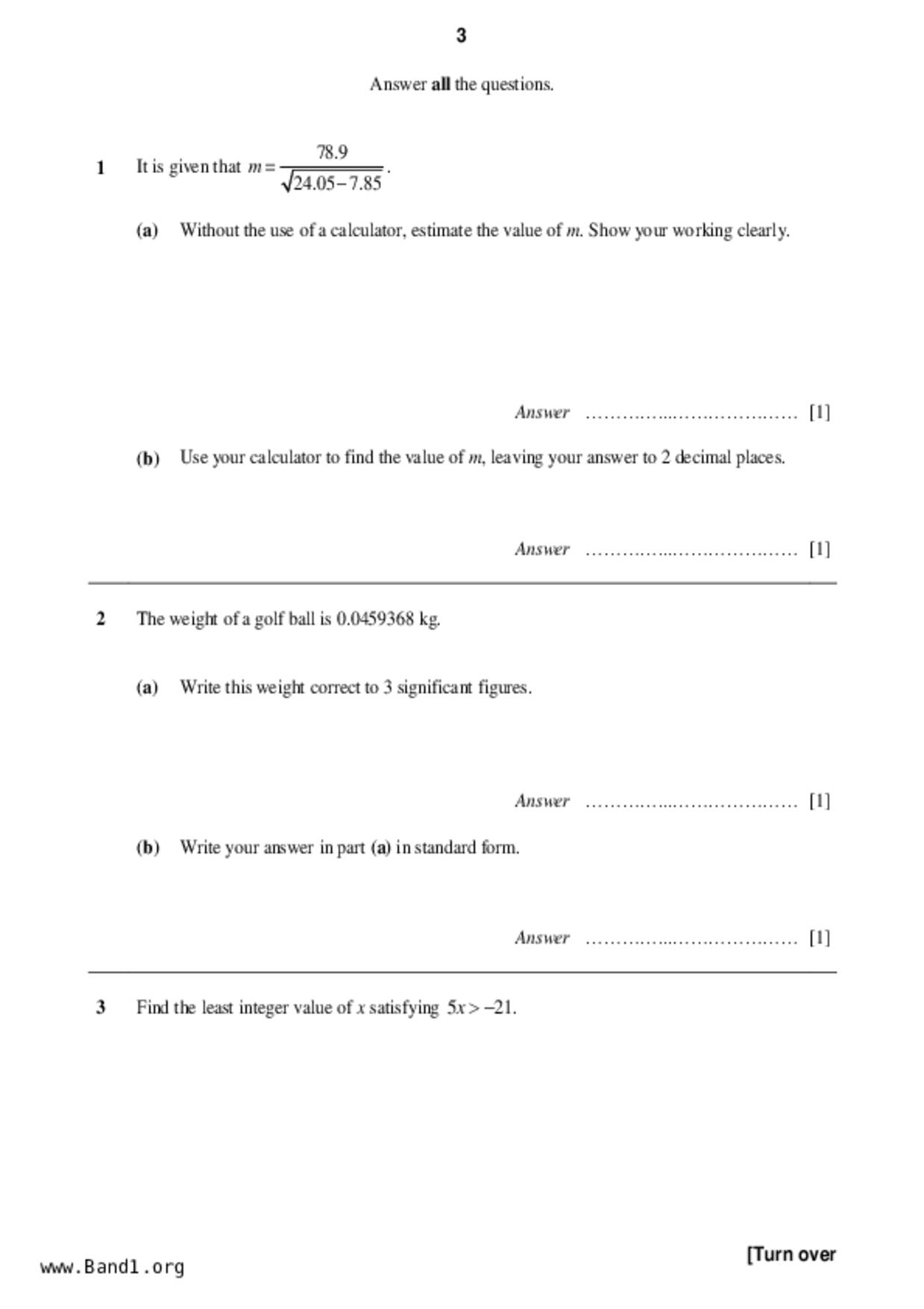 S4E Math試卷