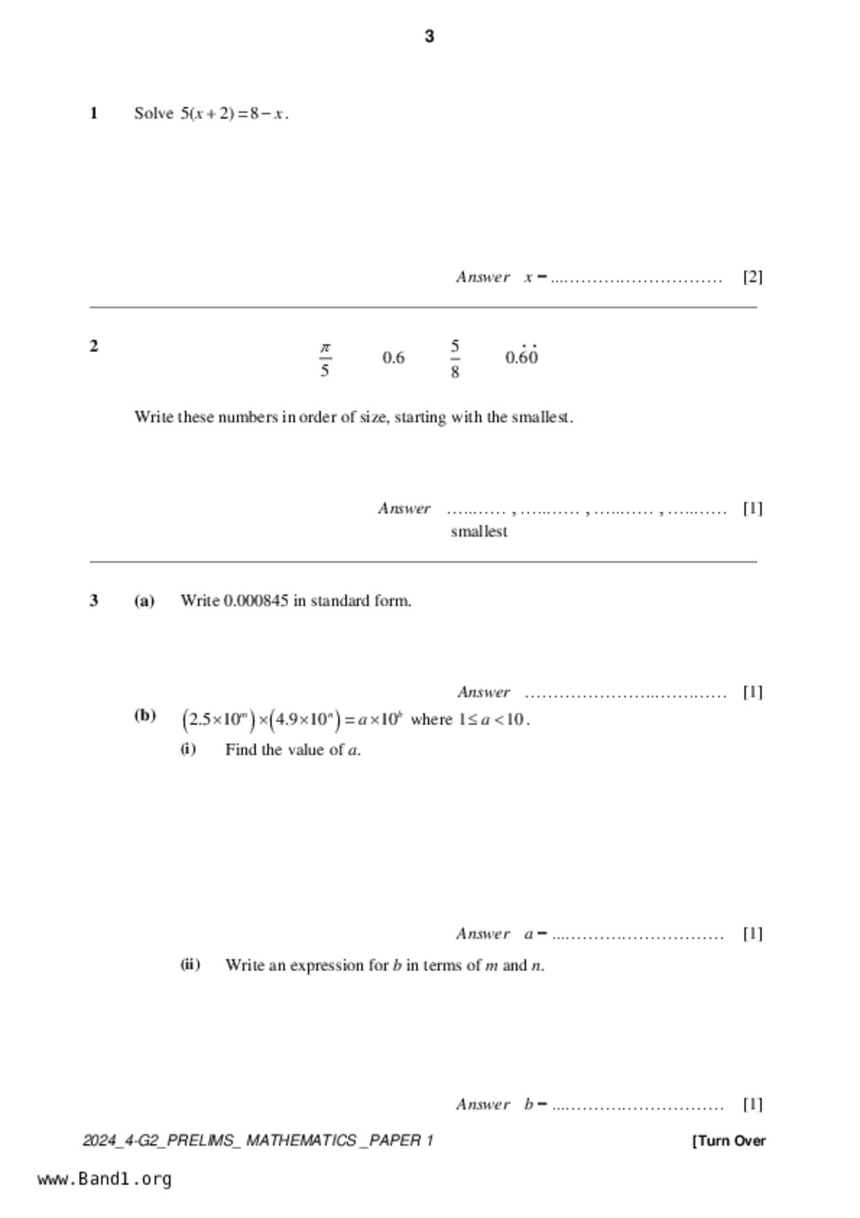 S4E Math試卷