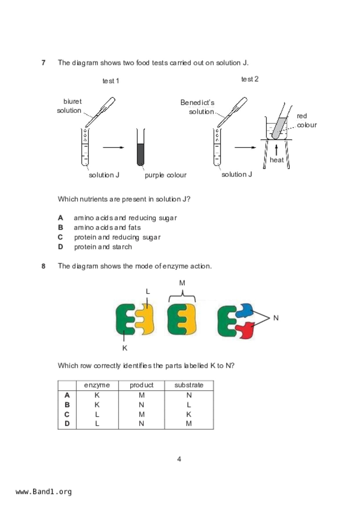 S4Science Biology試卷