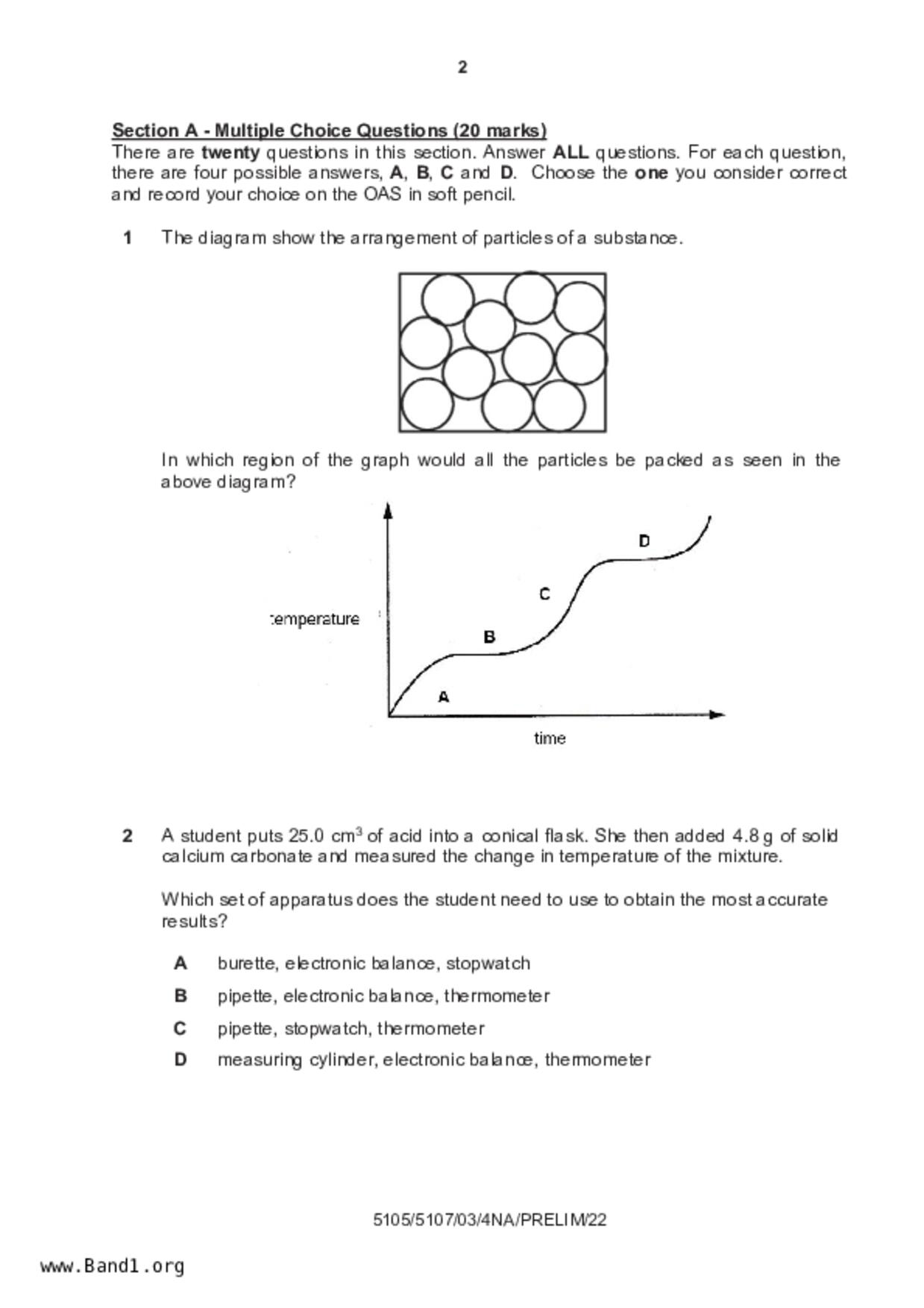 S4Science Chemistry試卷