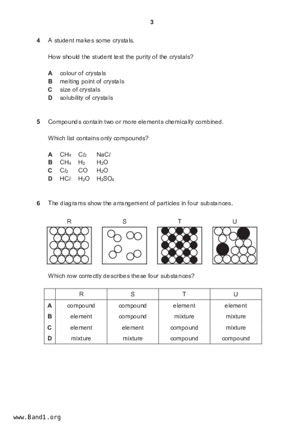 S4Science Chemistry試卷