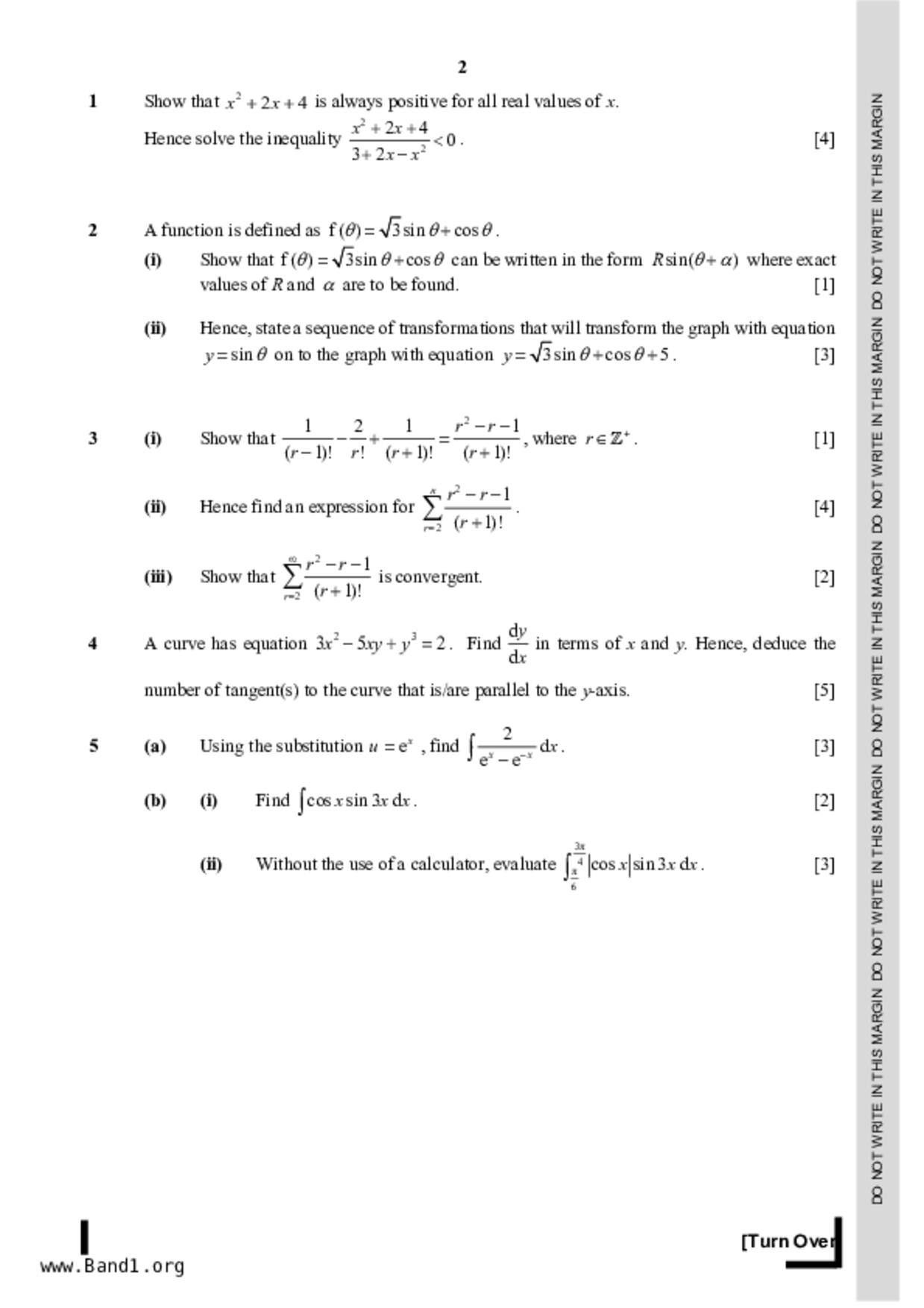 JC2Maths試卷