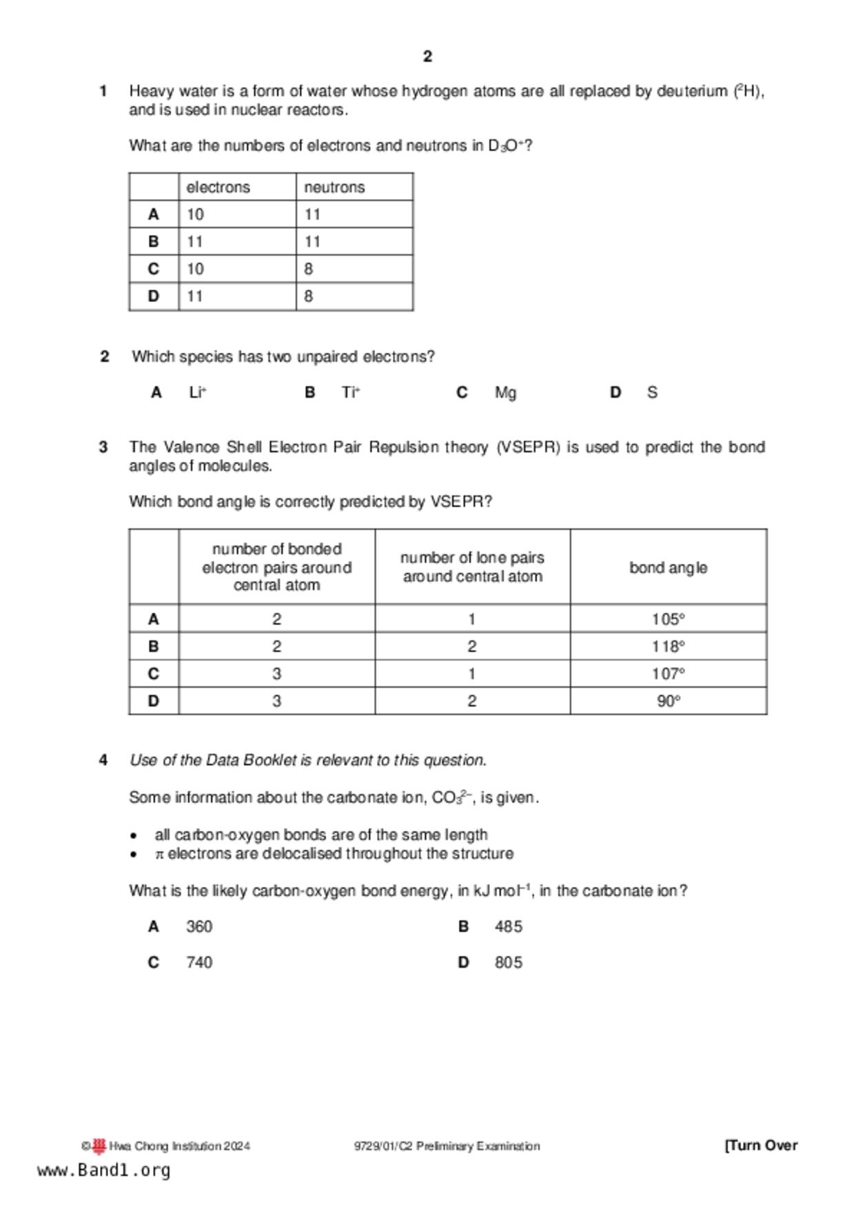JC2Chemistry試卷