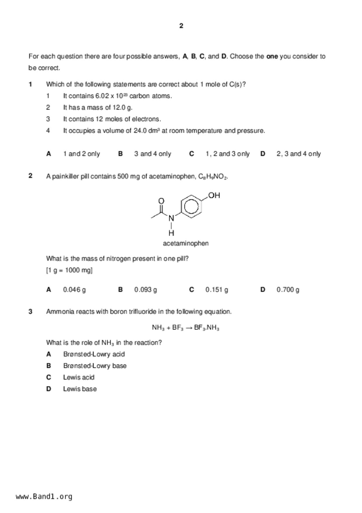 JC2Chemistry試卷