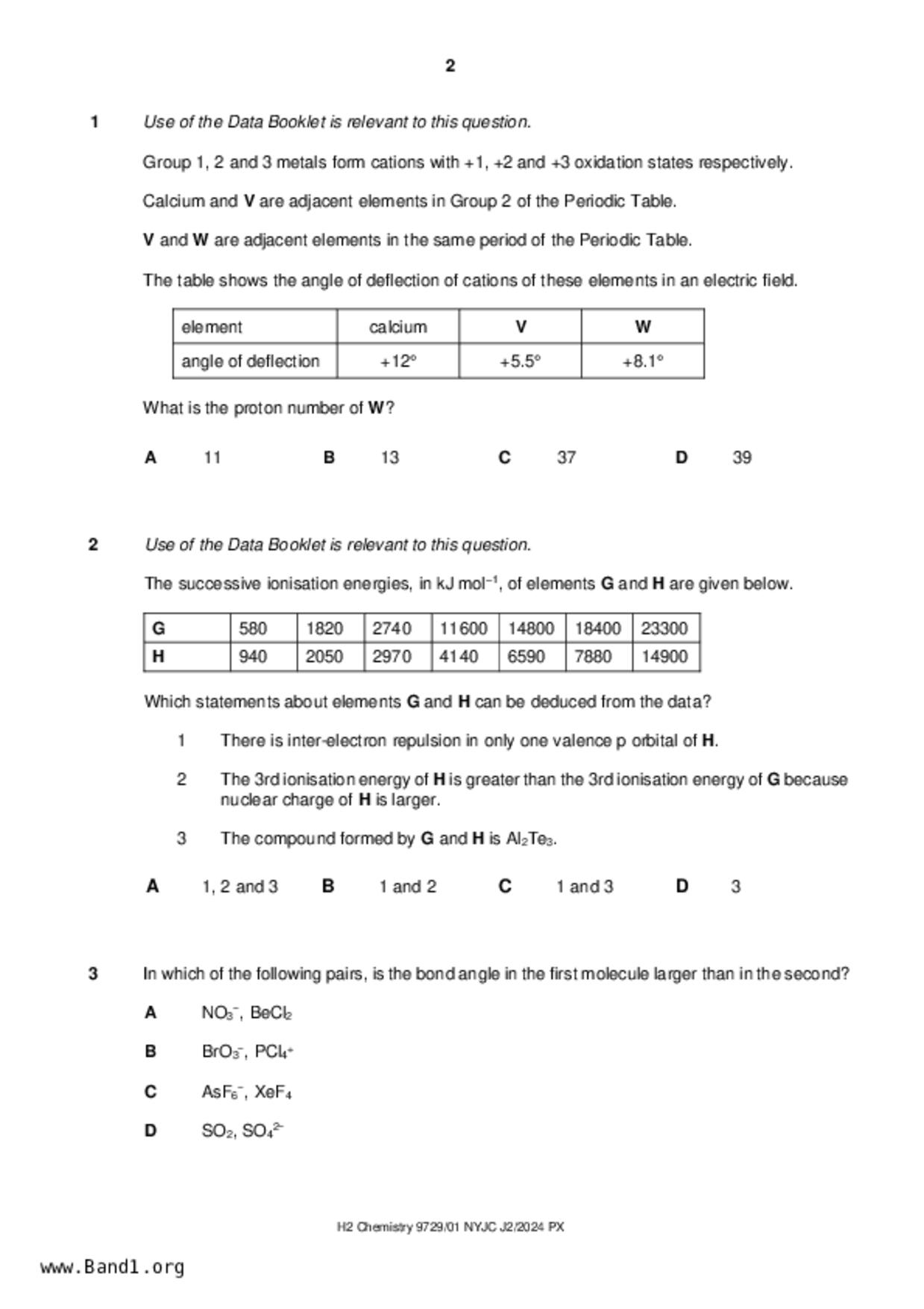 JC2Chemistry試卷