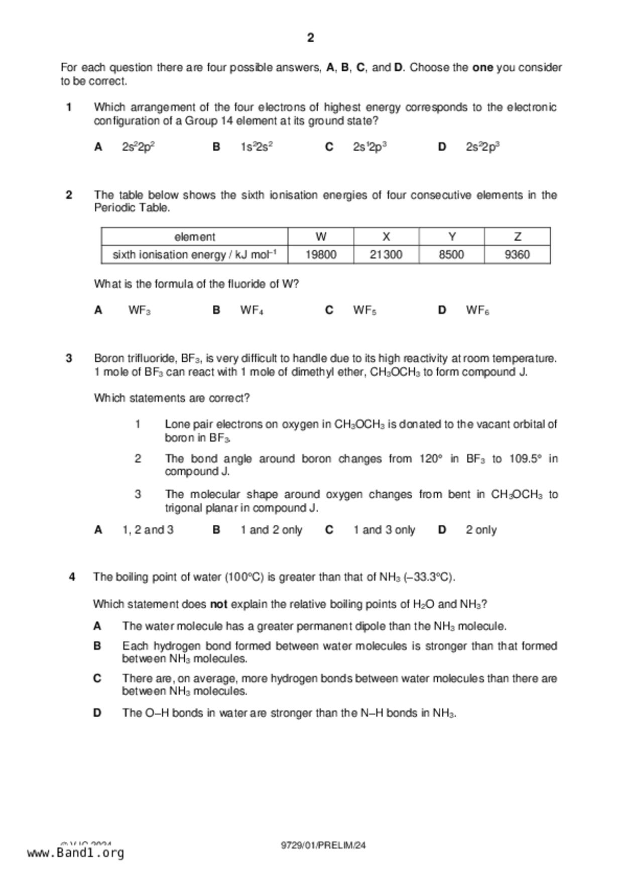 JC2Chemistry試卷