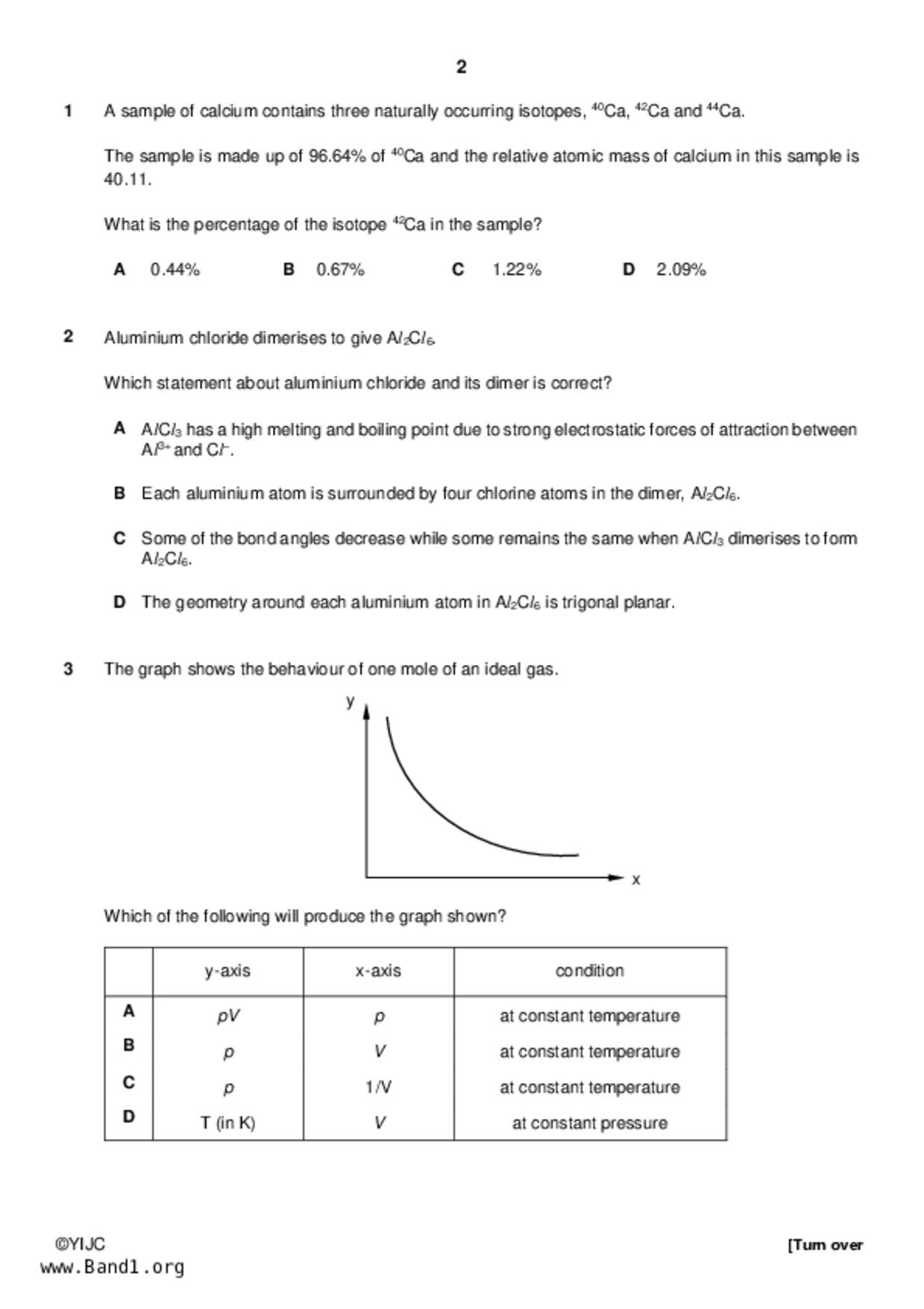 JC2Chemistry試卷