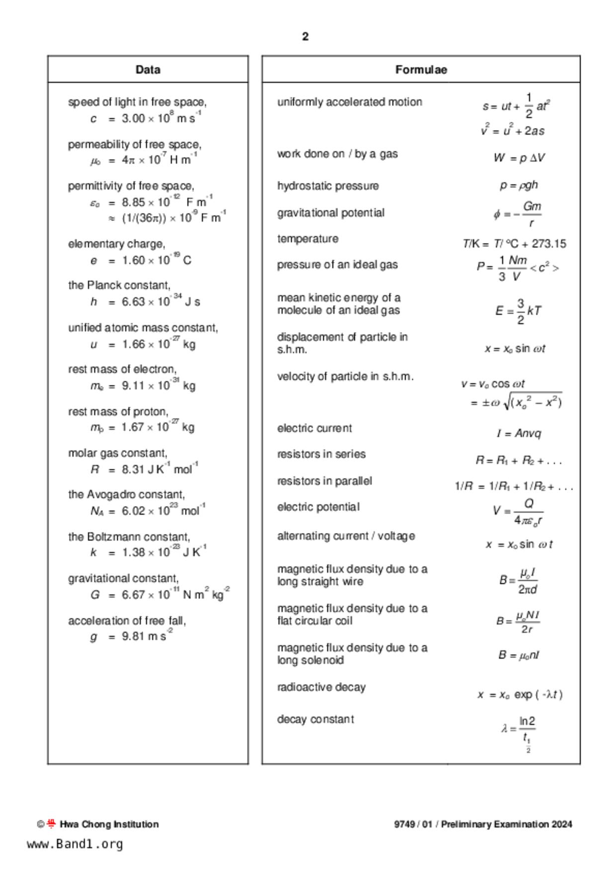 JC2Physics試卷