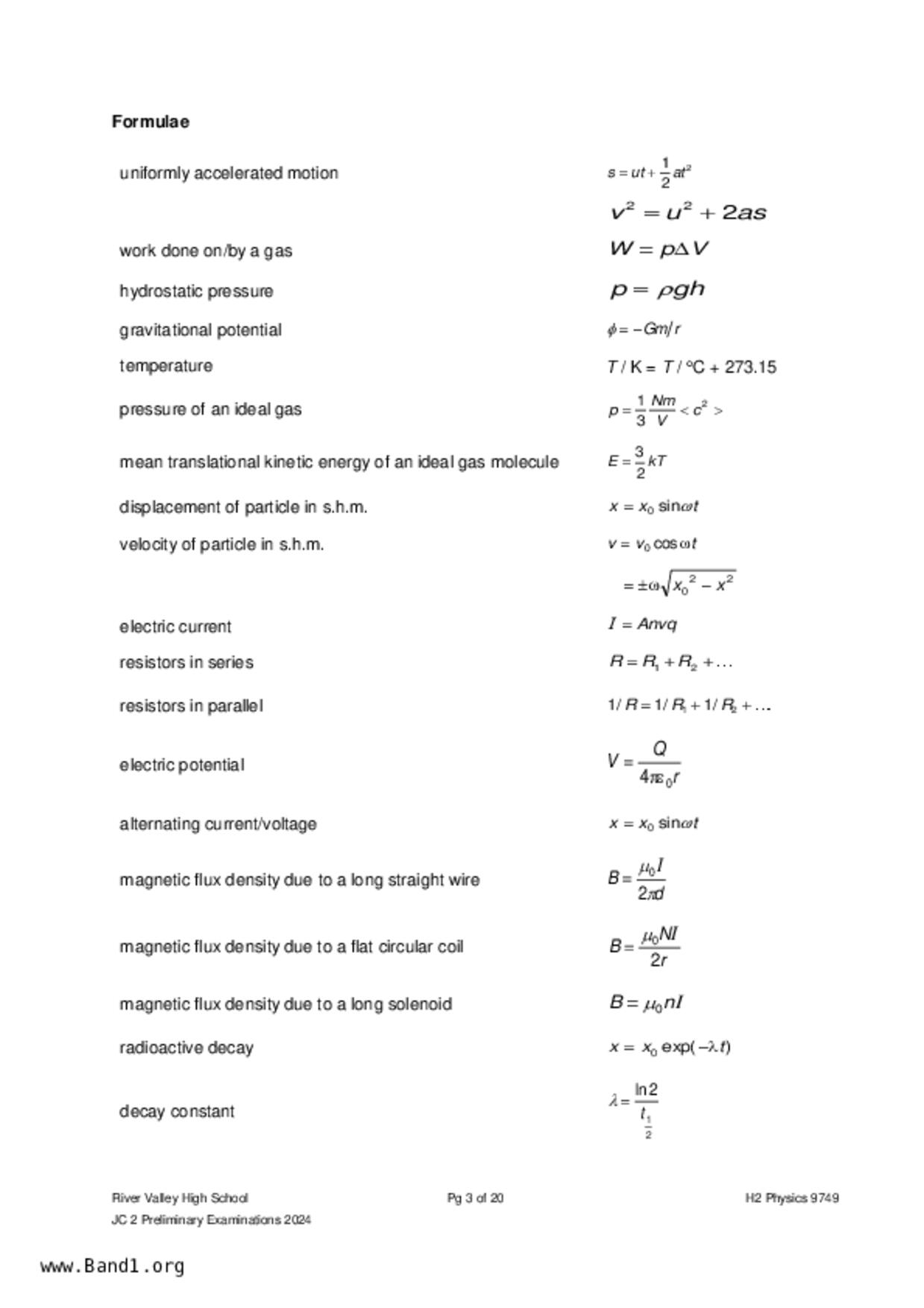 JC2Physics試卷