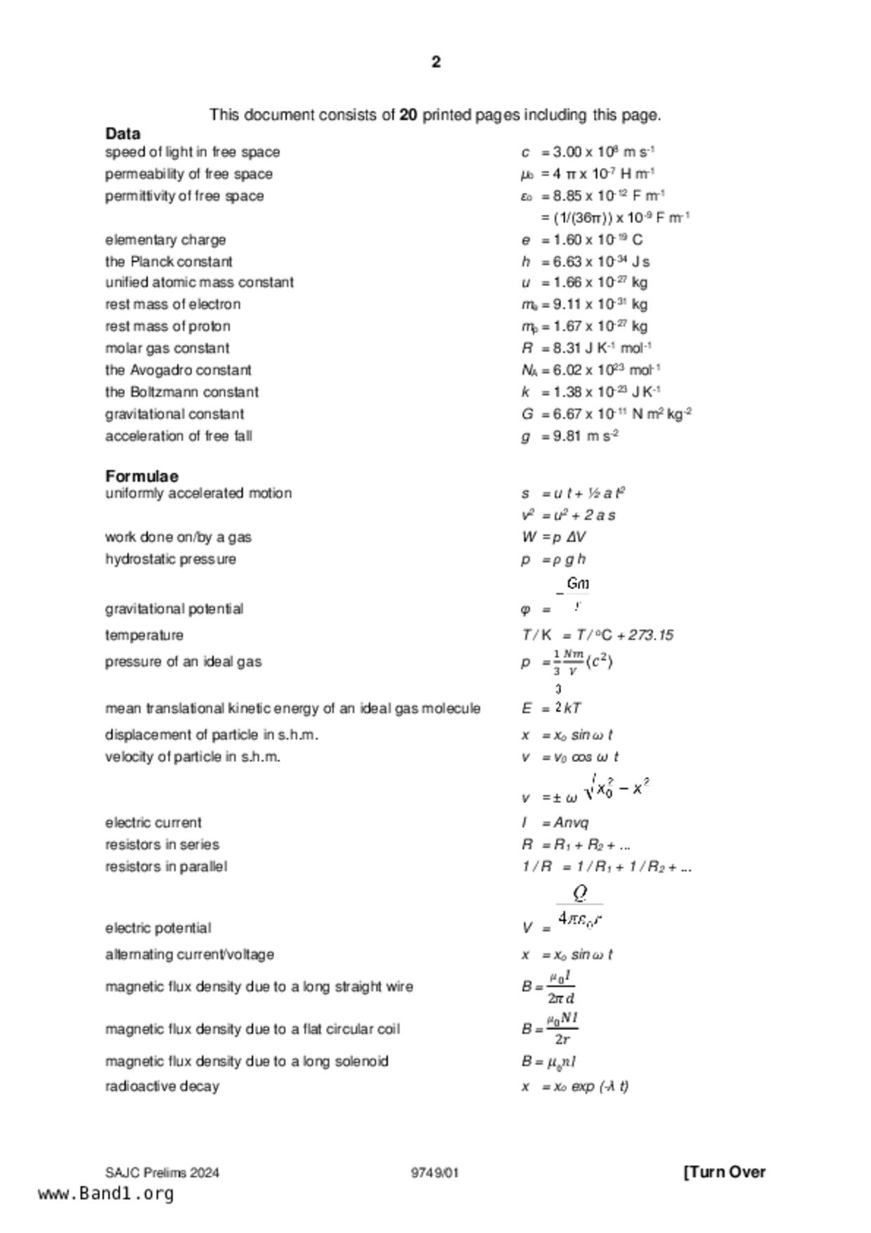 JC2Physics試卷
