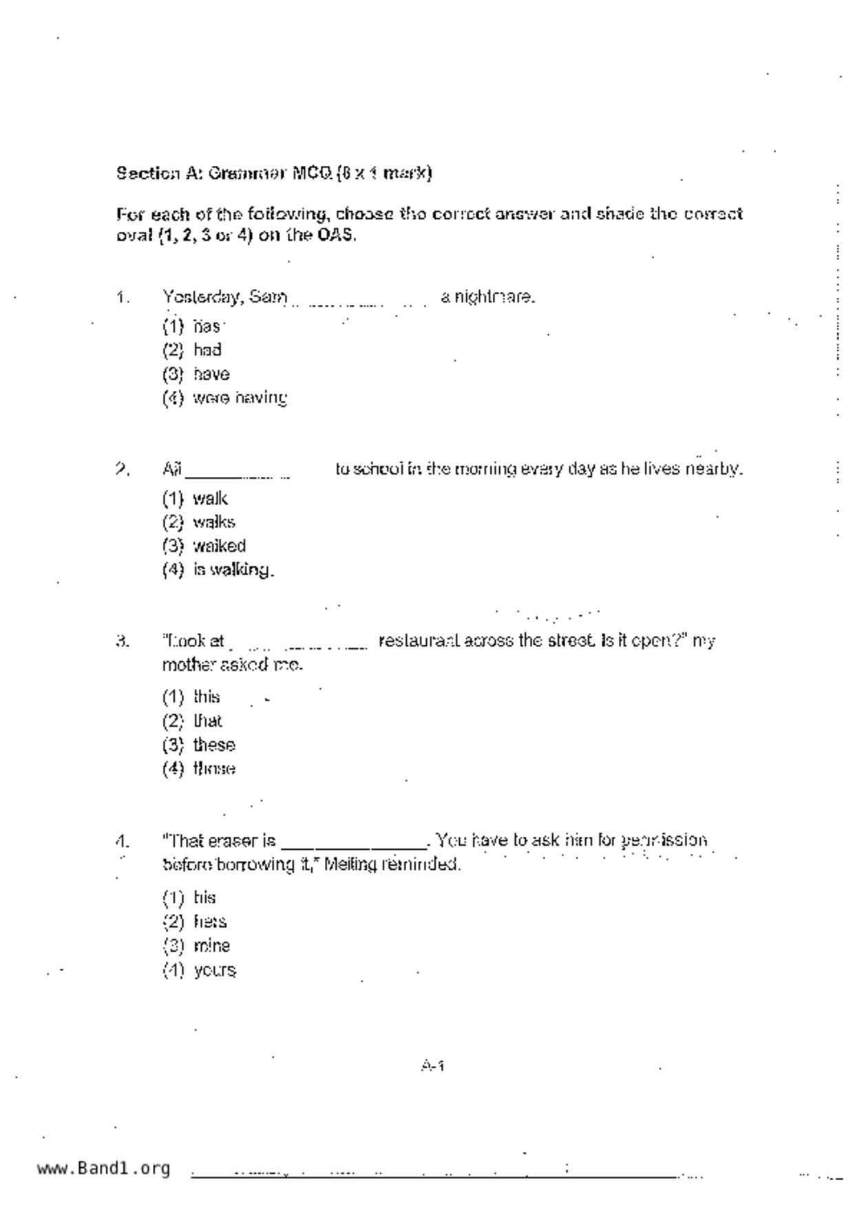 P3English試卷