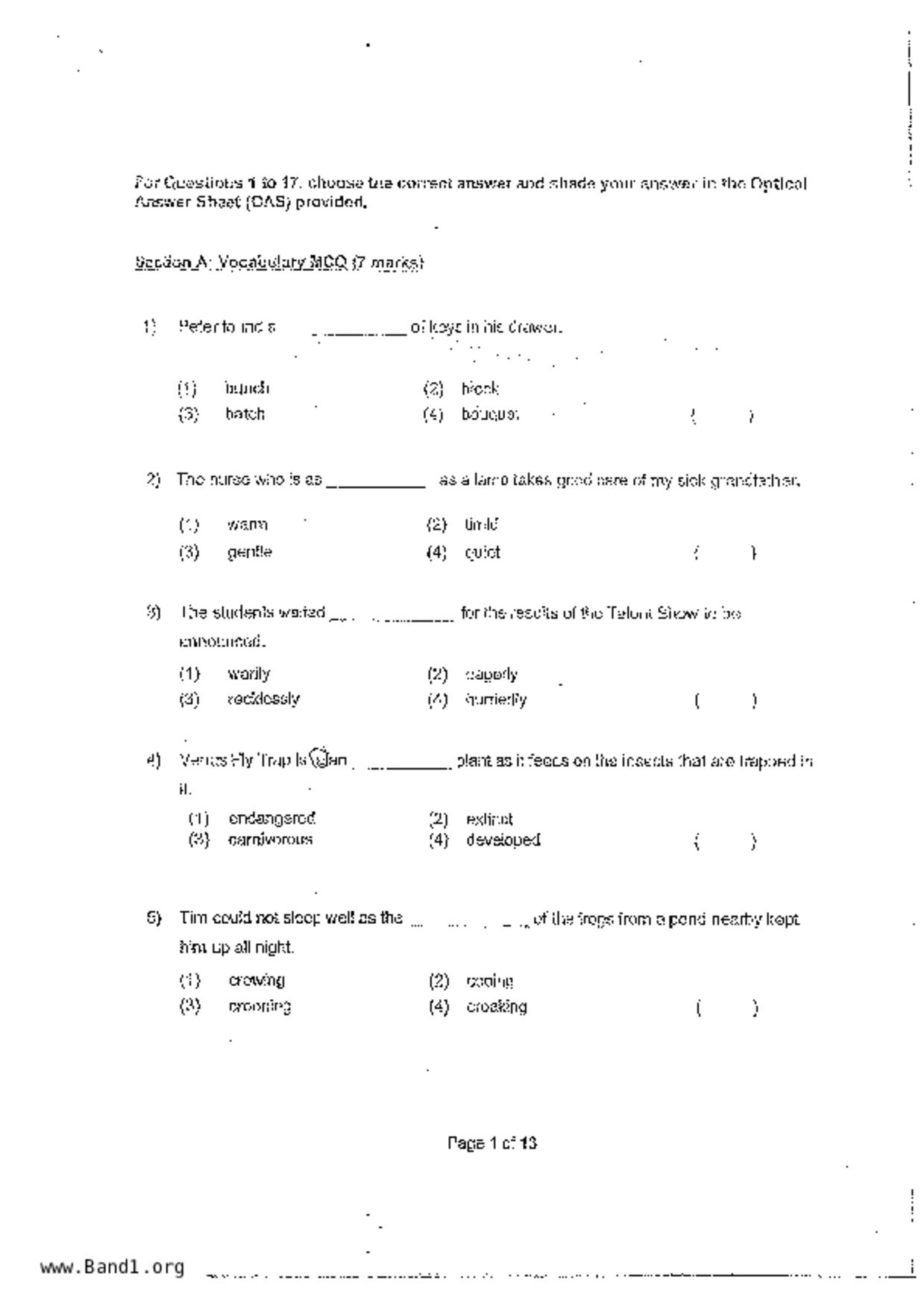 P3English試卷