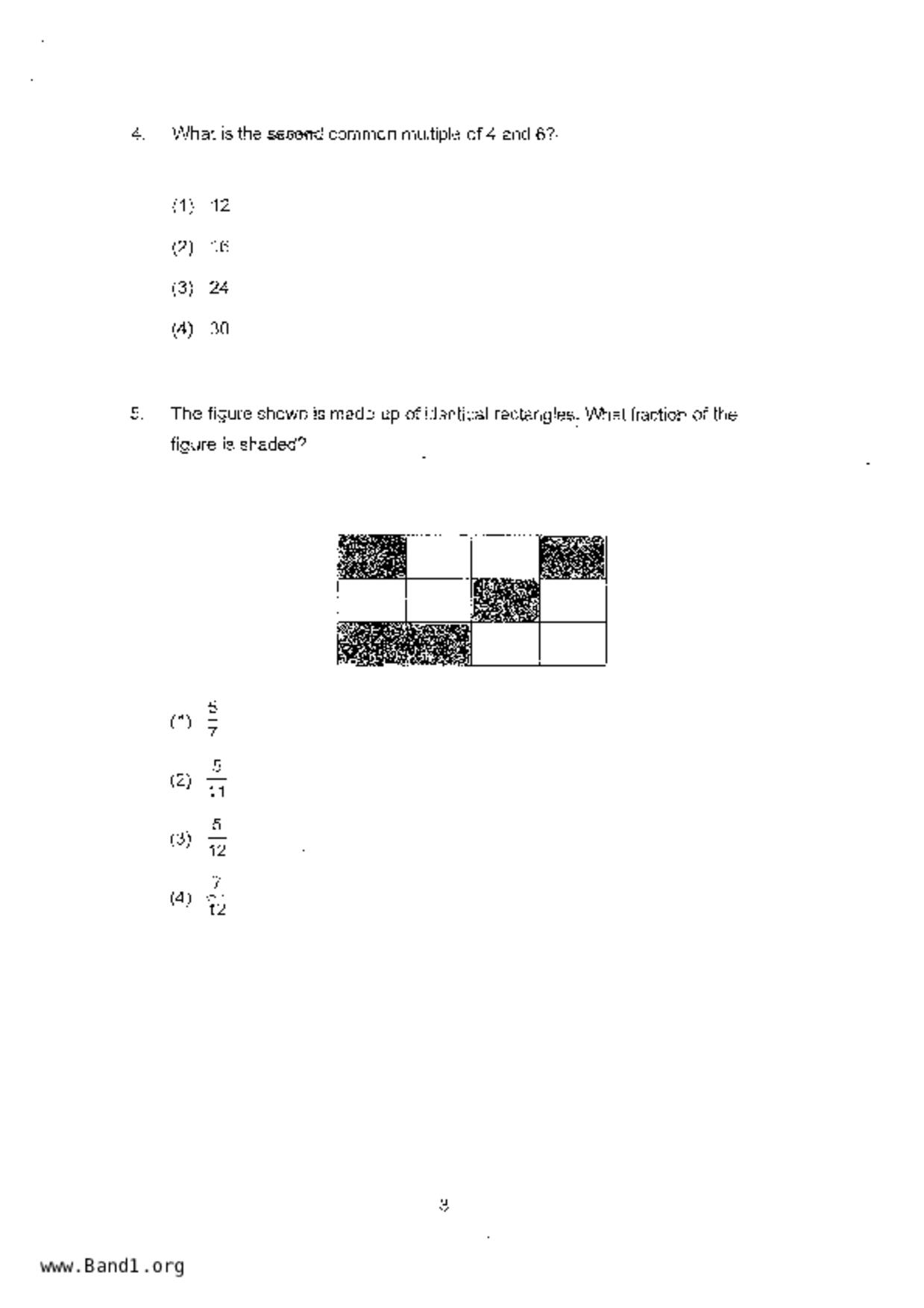 P4Maths試卷
