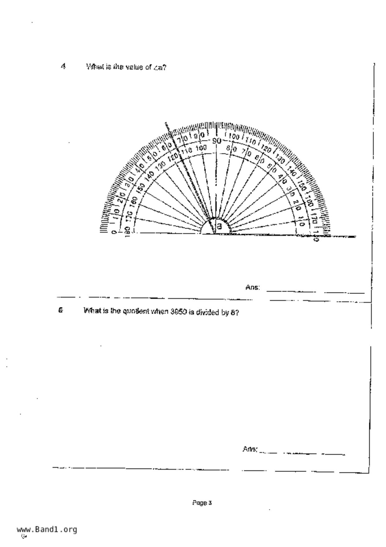 P4Maths試卷