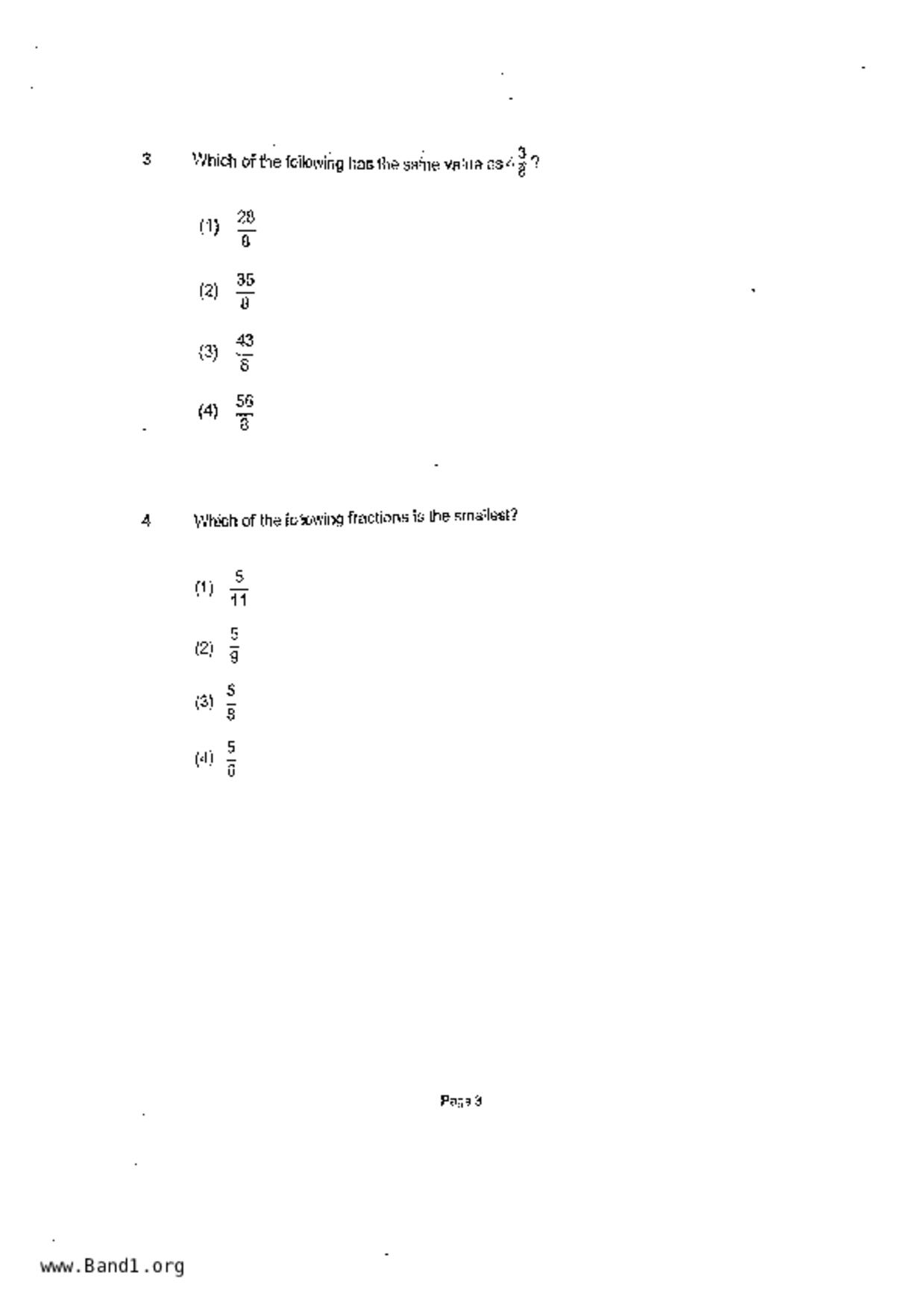 P5Maths試卷