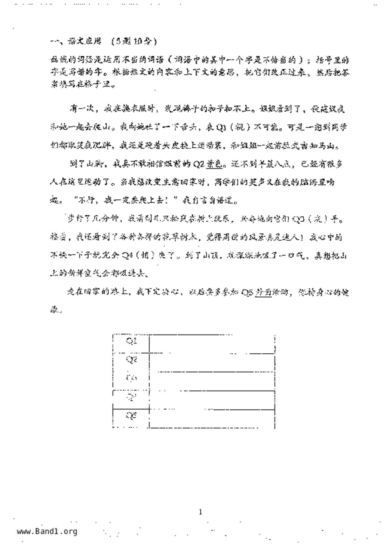 P5Higher Chinese試卷