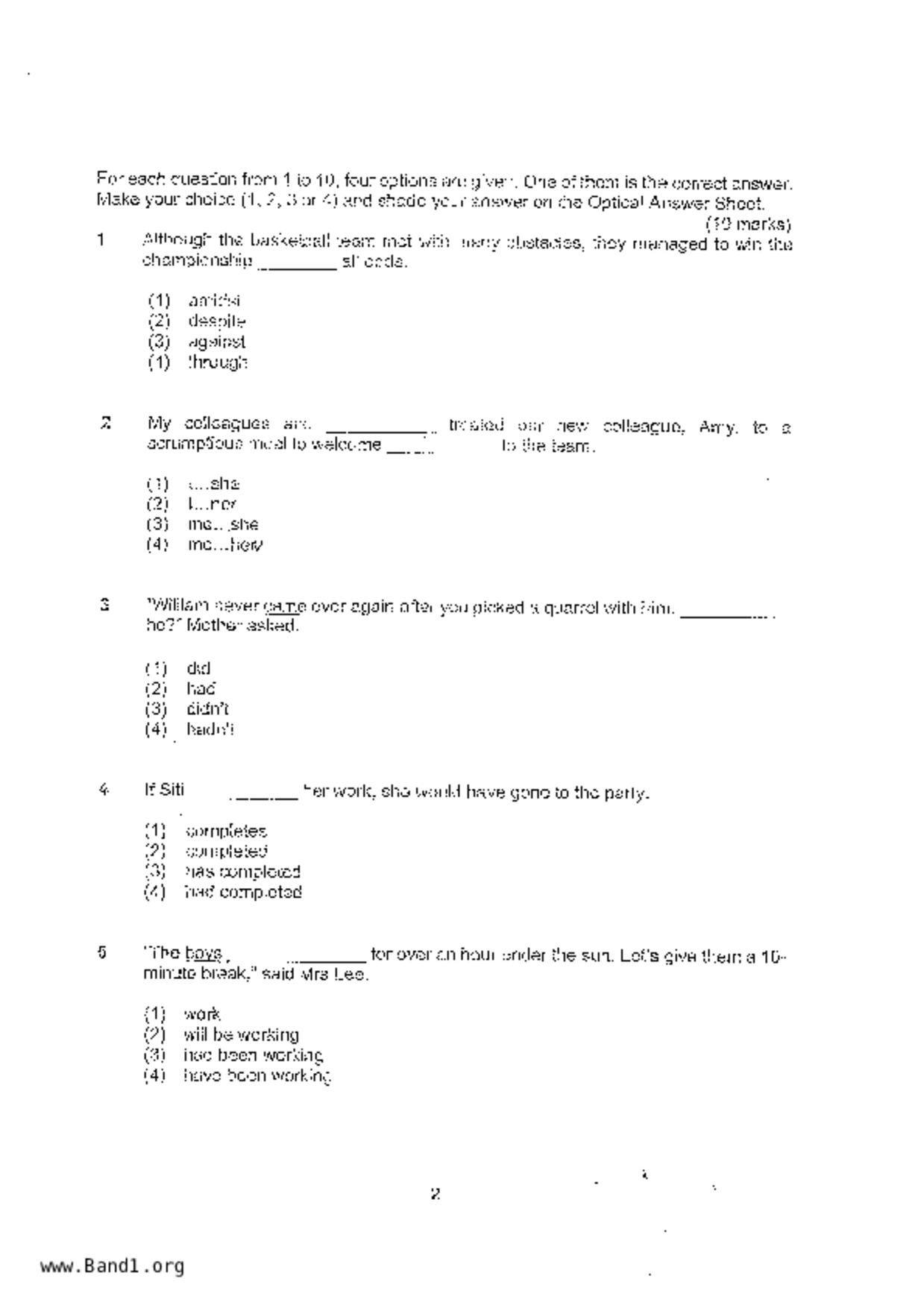 P6English試卷