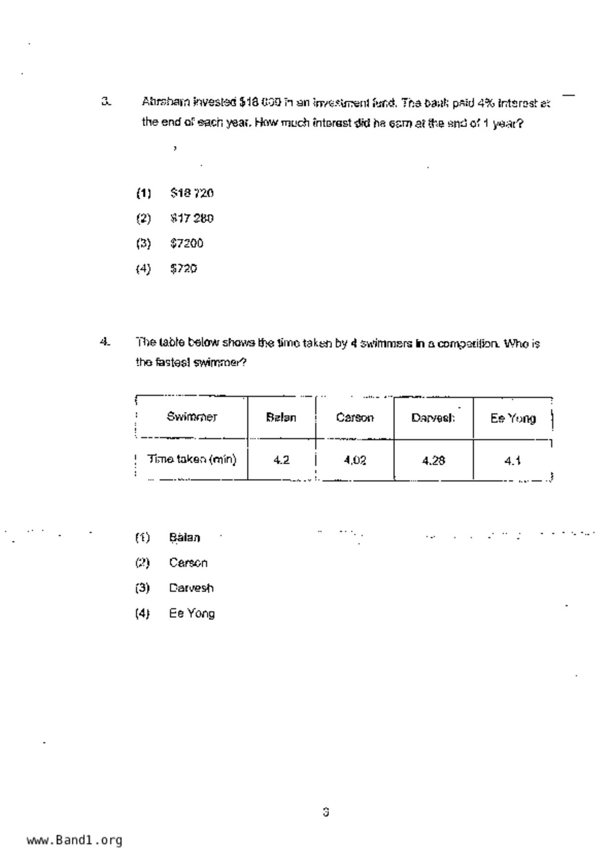 P6Maths試卷