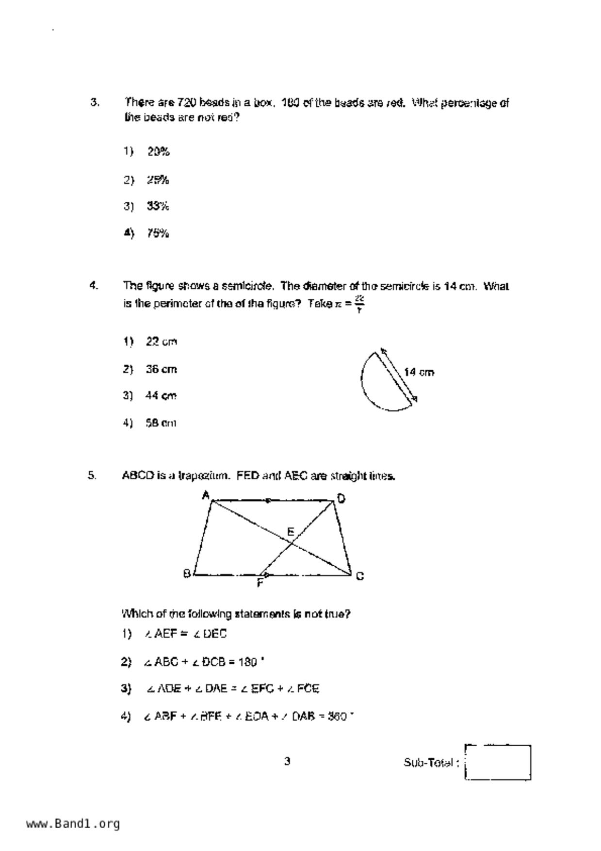 P6Maths試卷