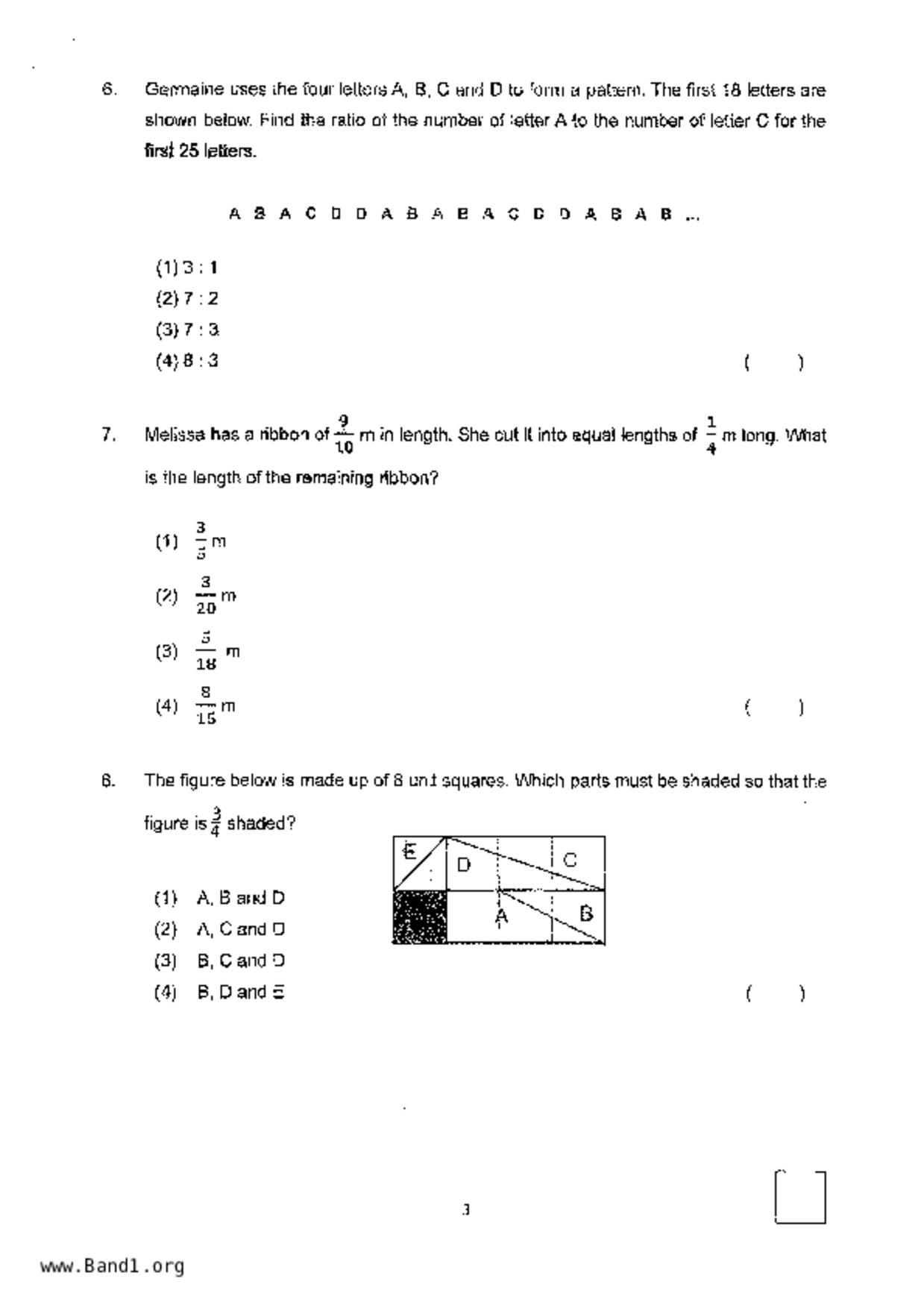 P6Maths試卷