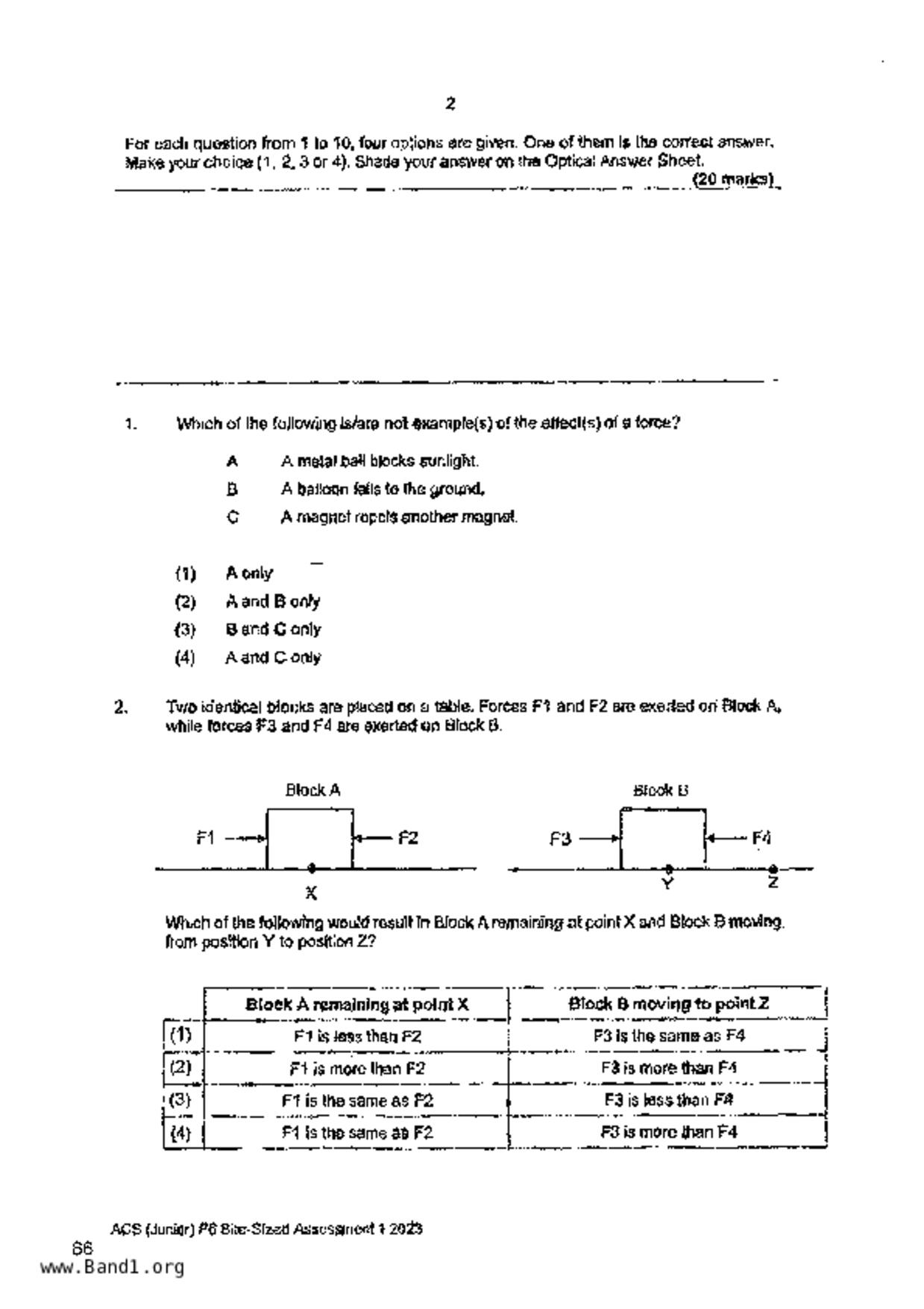 P6Science試卷