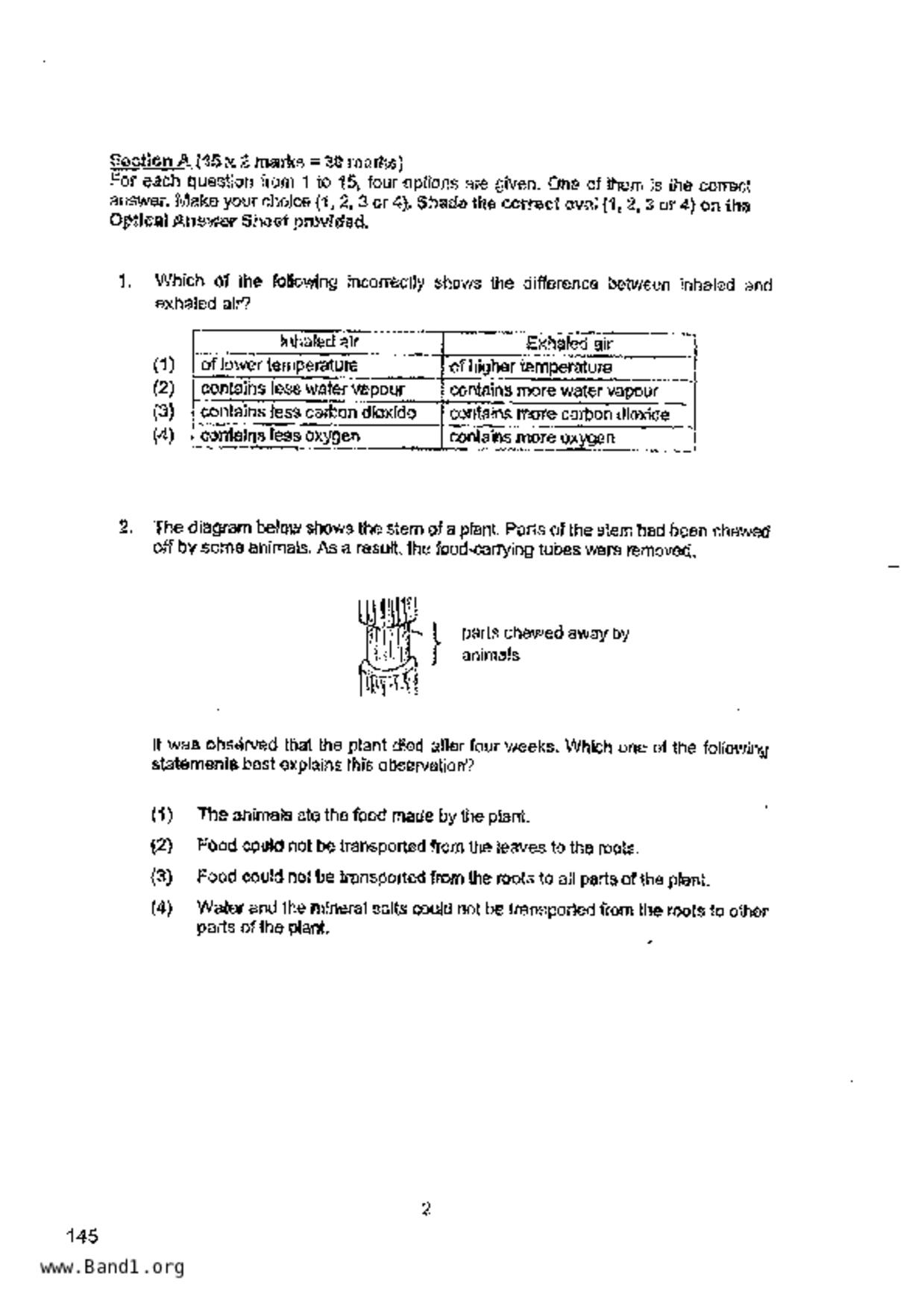 P6Science試卷