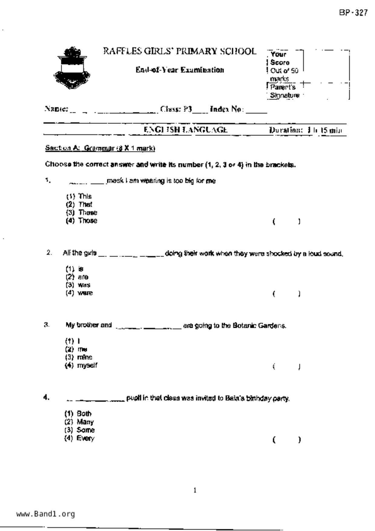 P3English試卷
