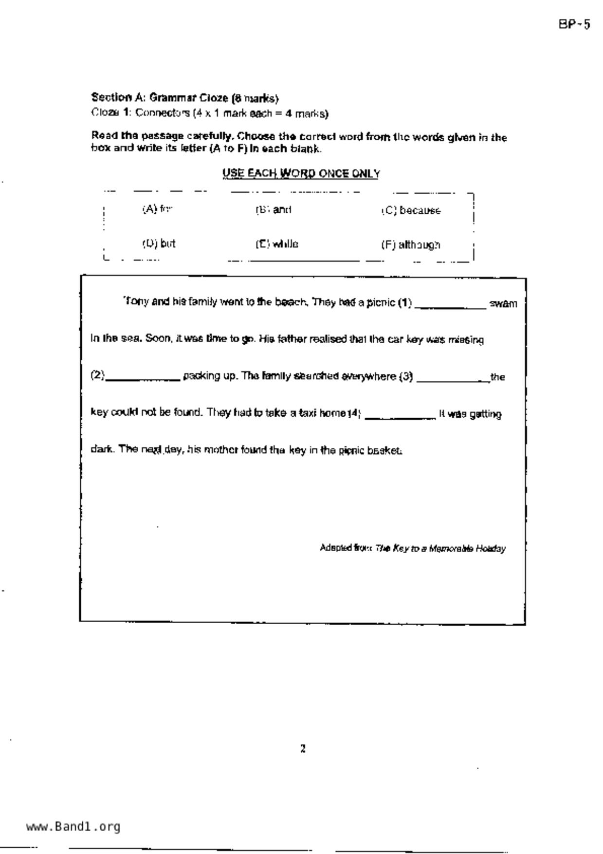 P3English試卷