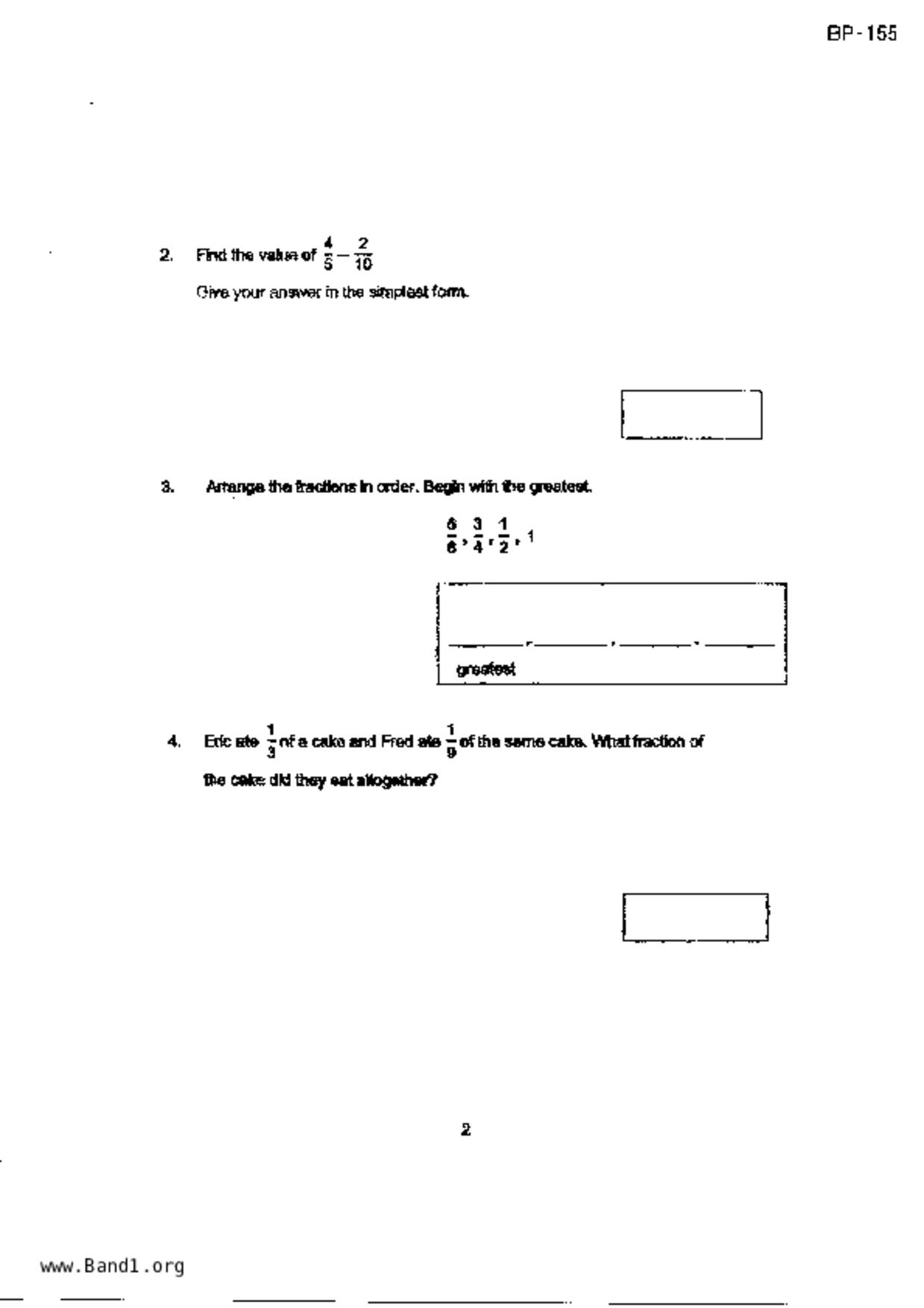 P3Maths試卷