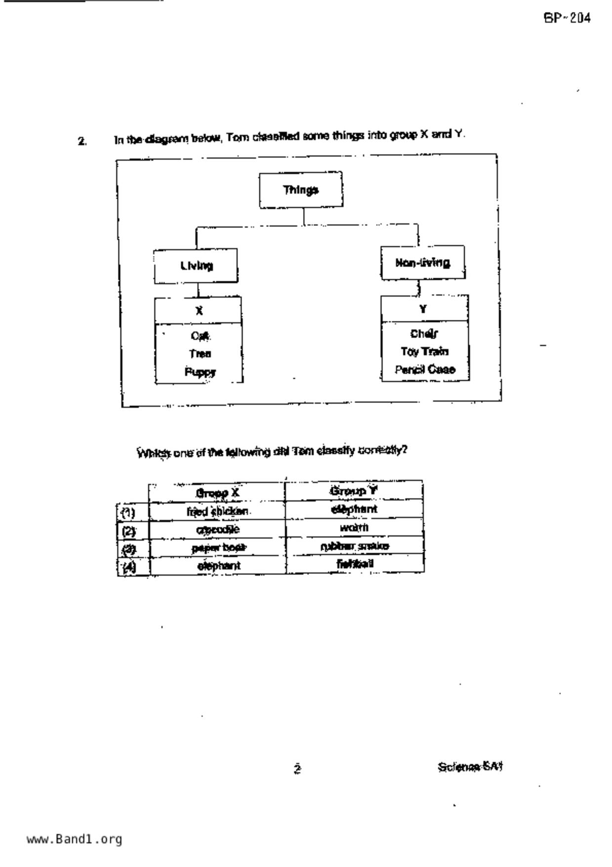 P3Science試卷
