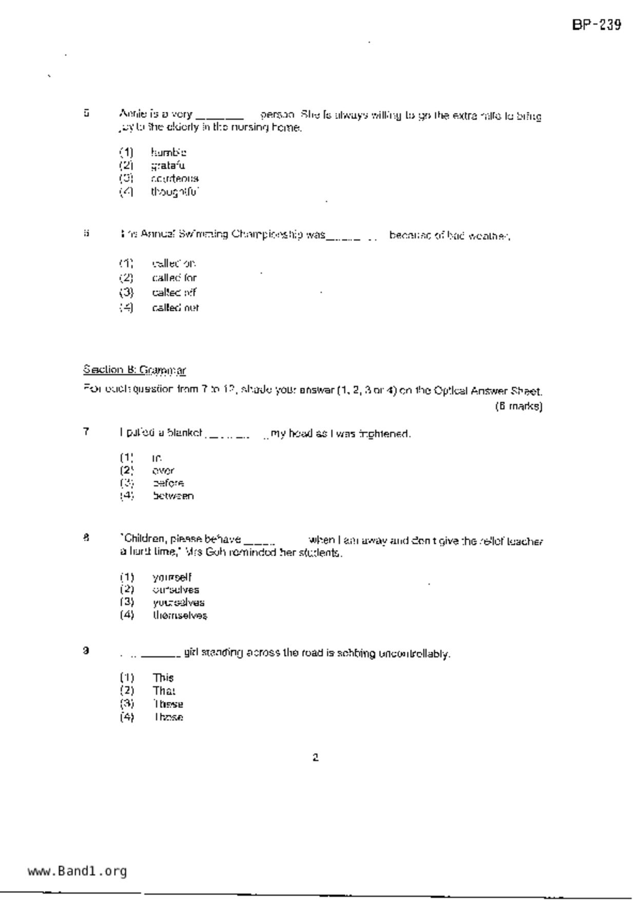 P4English試卷