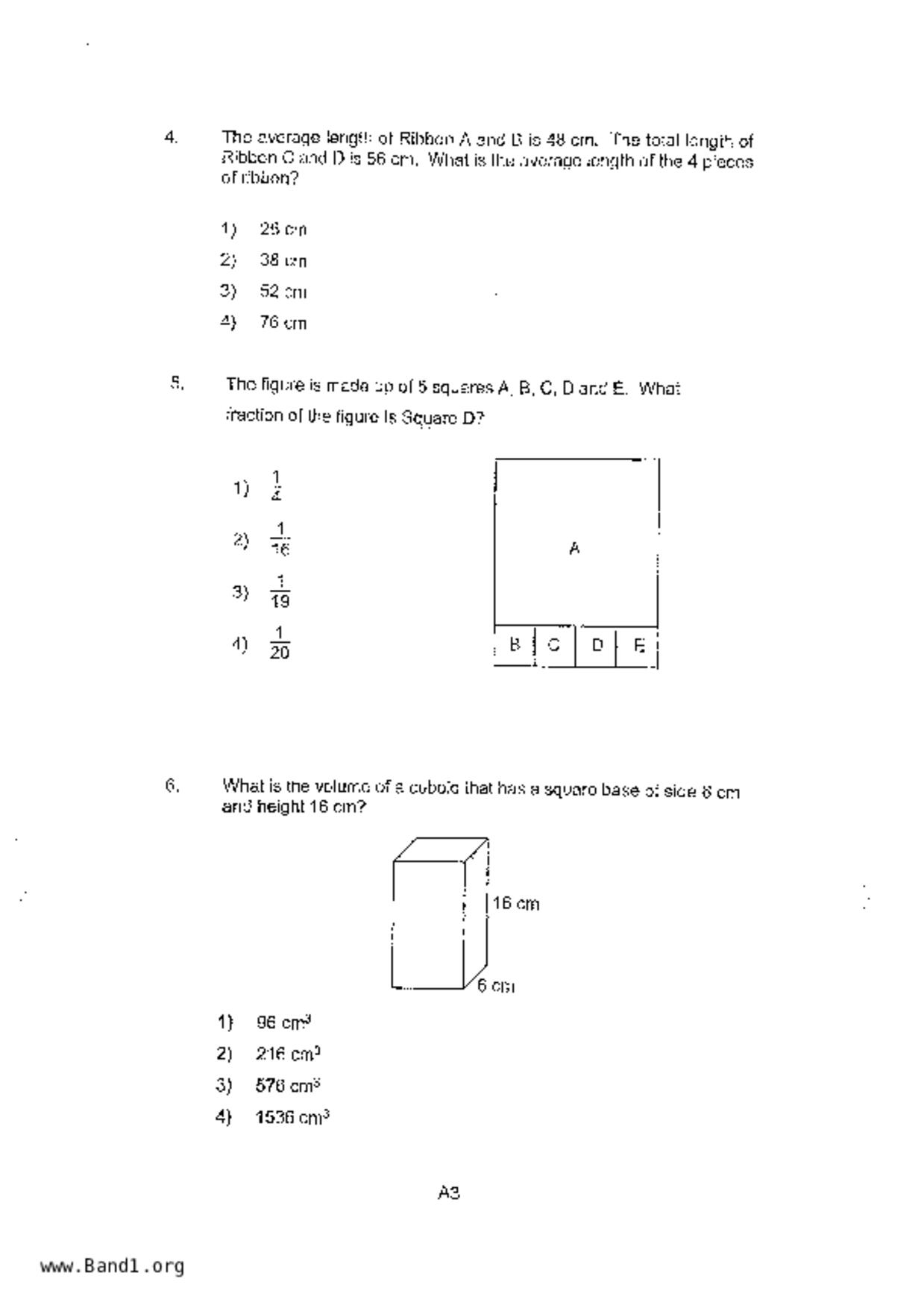 P6Maths試卷