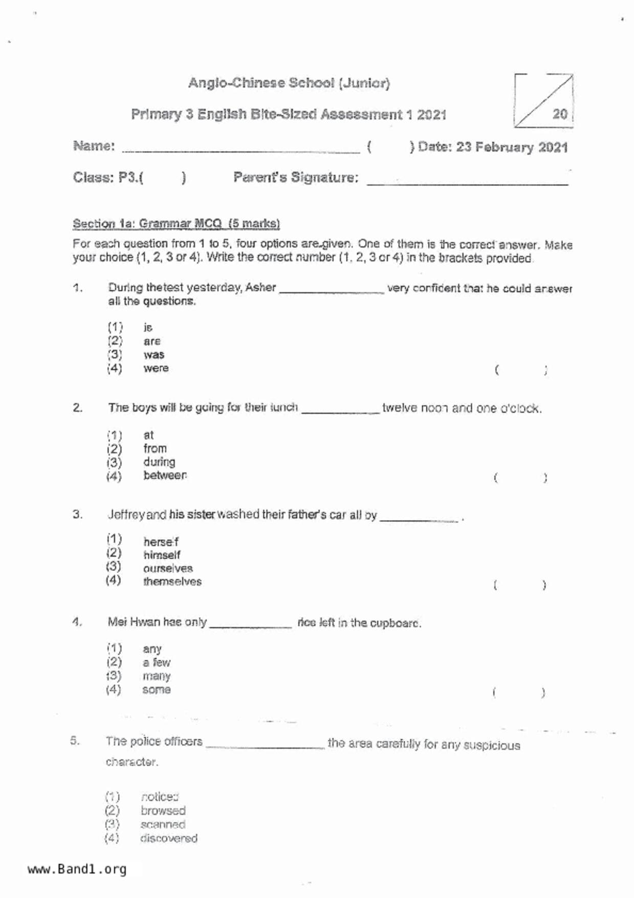 P3English試卷