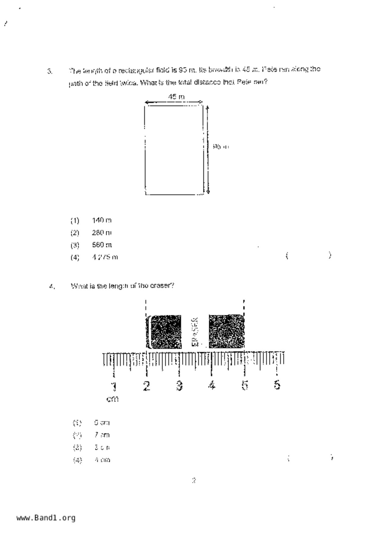 P3Maths試卷