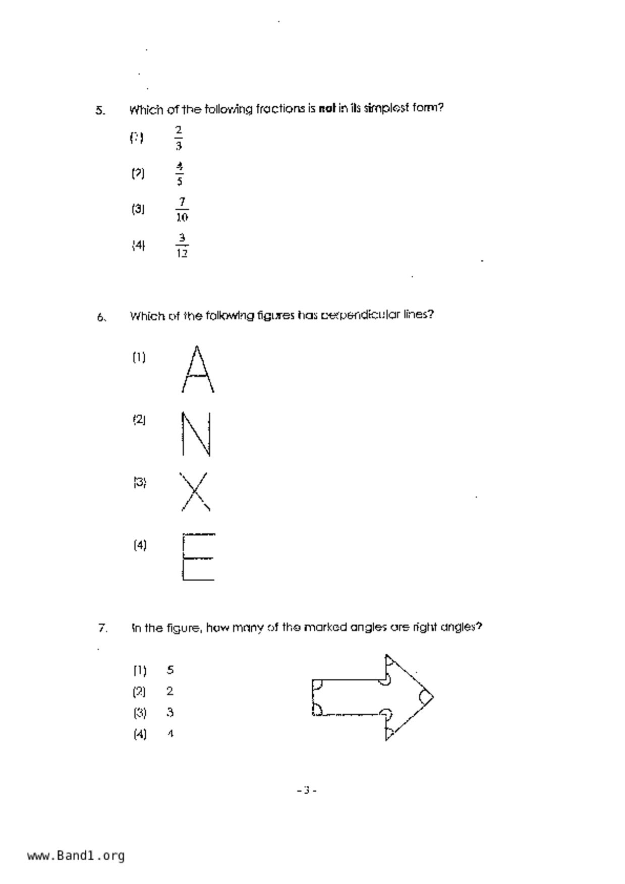 P4Maths試卷