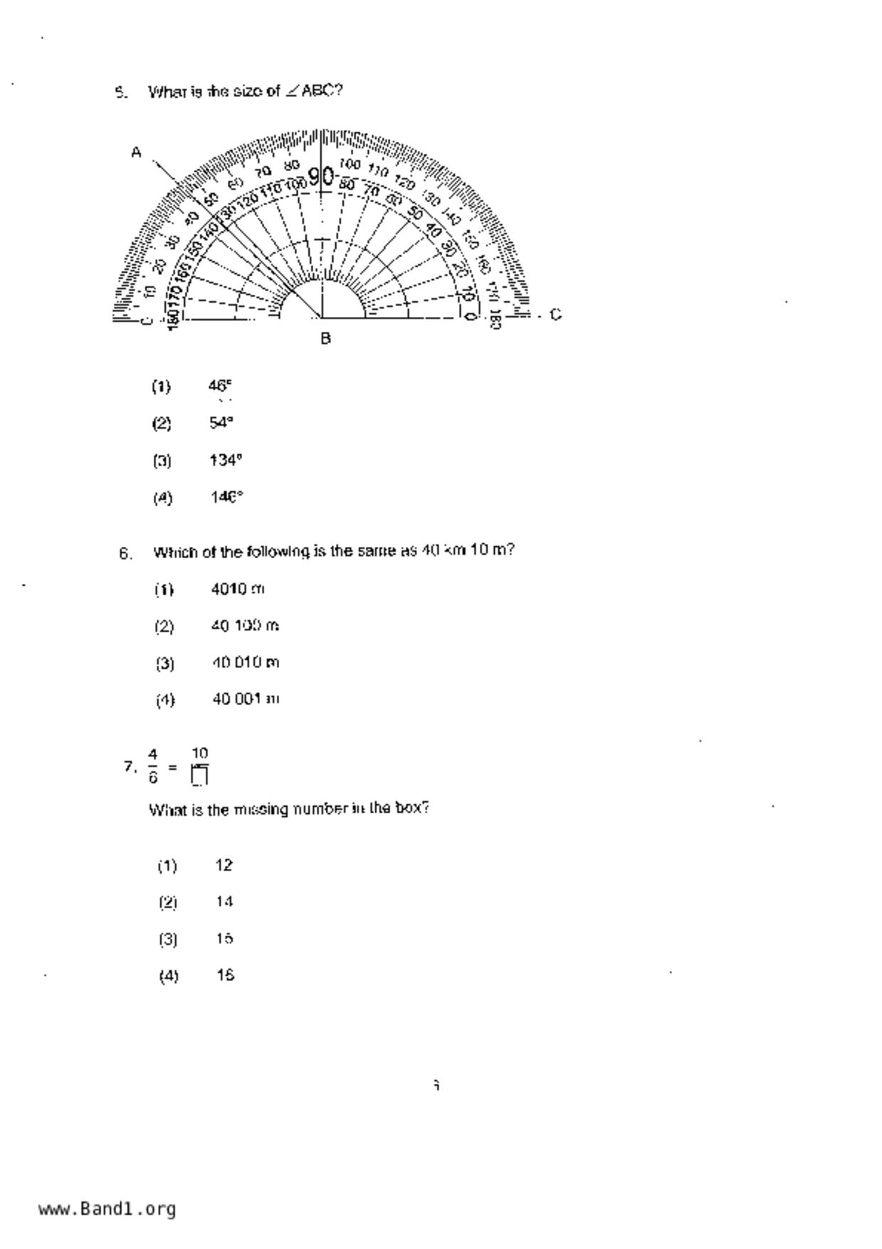 P4Maths試卷