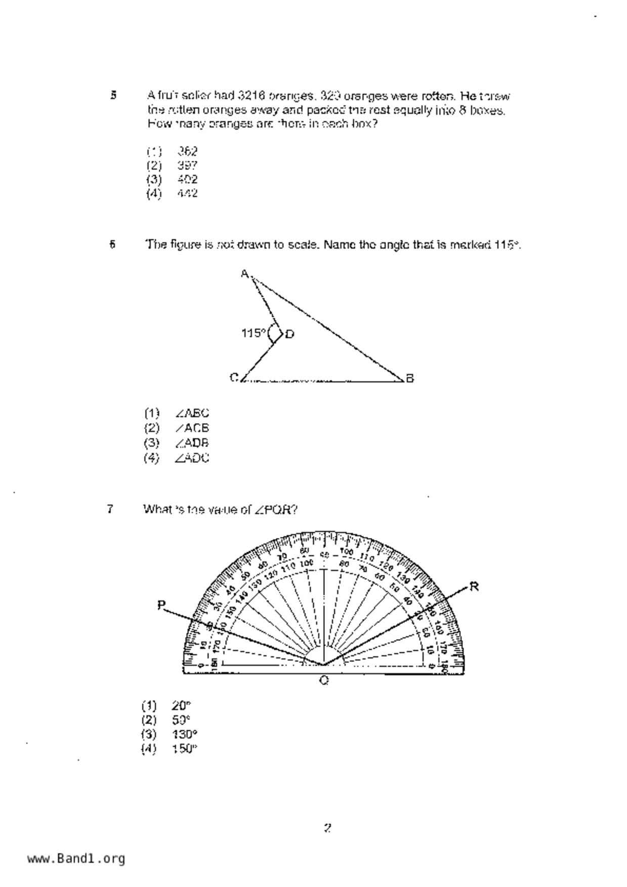 P4Maths試卷
