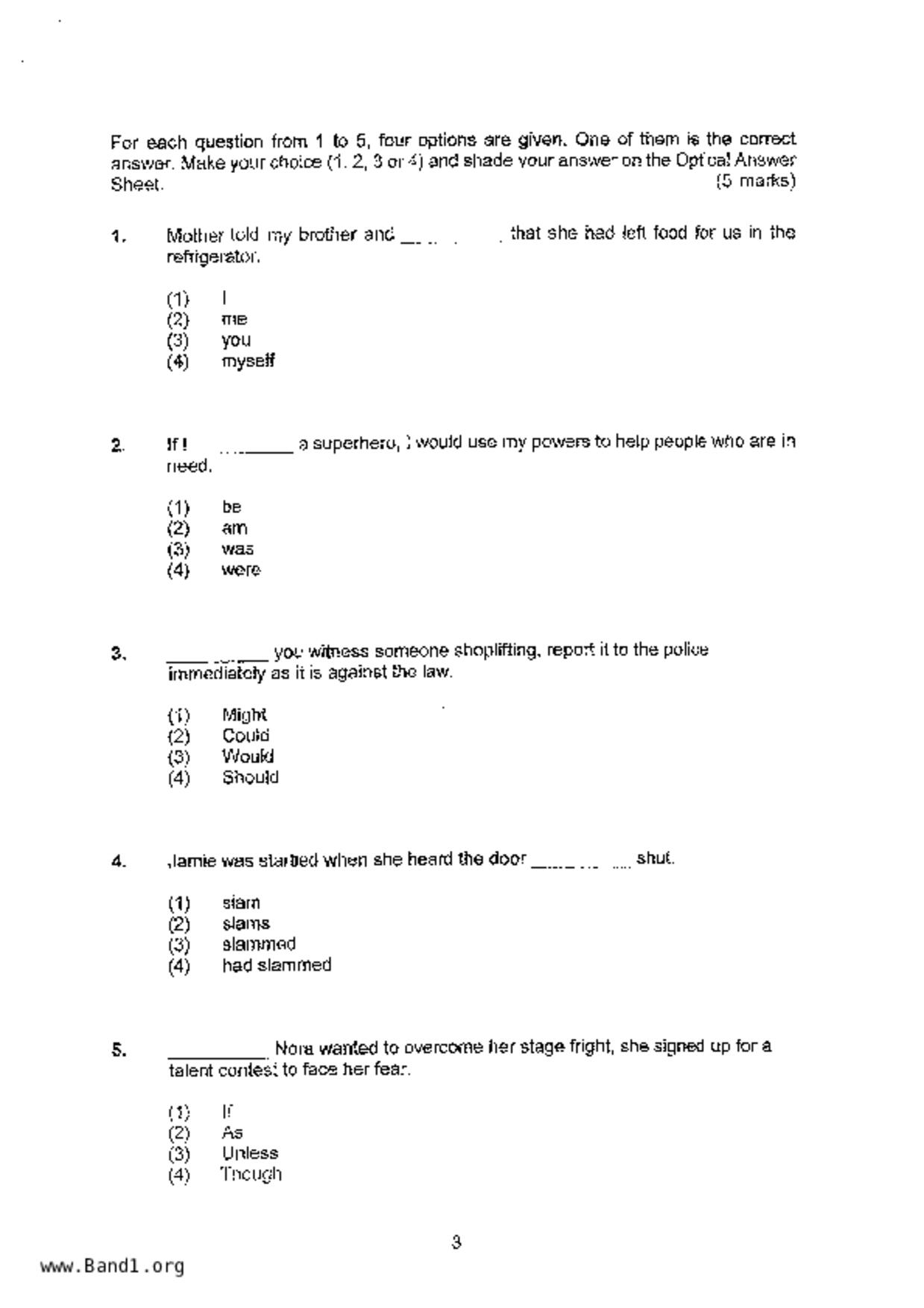P5English試卷