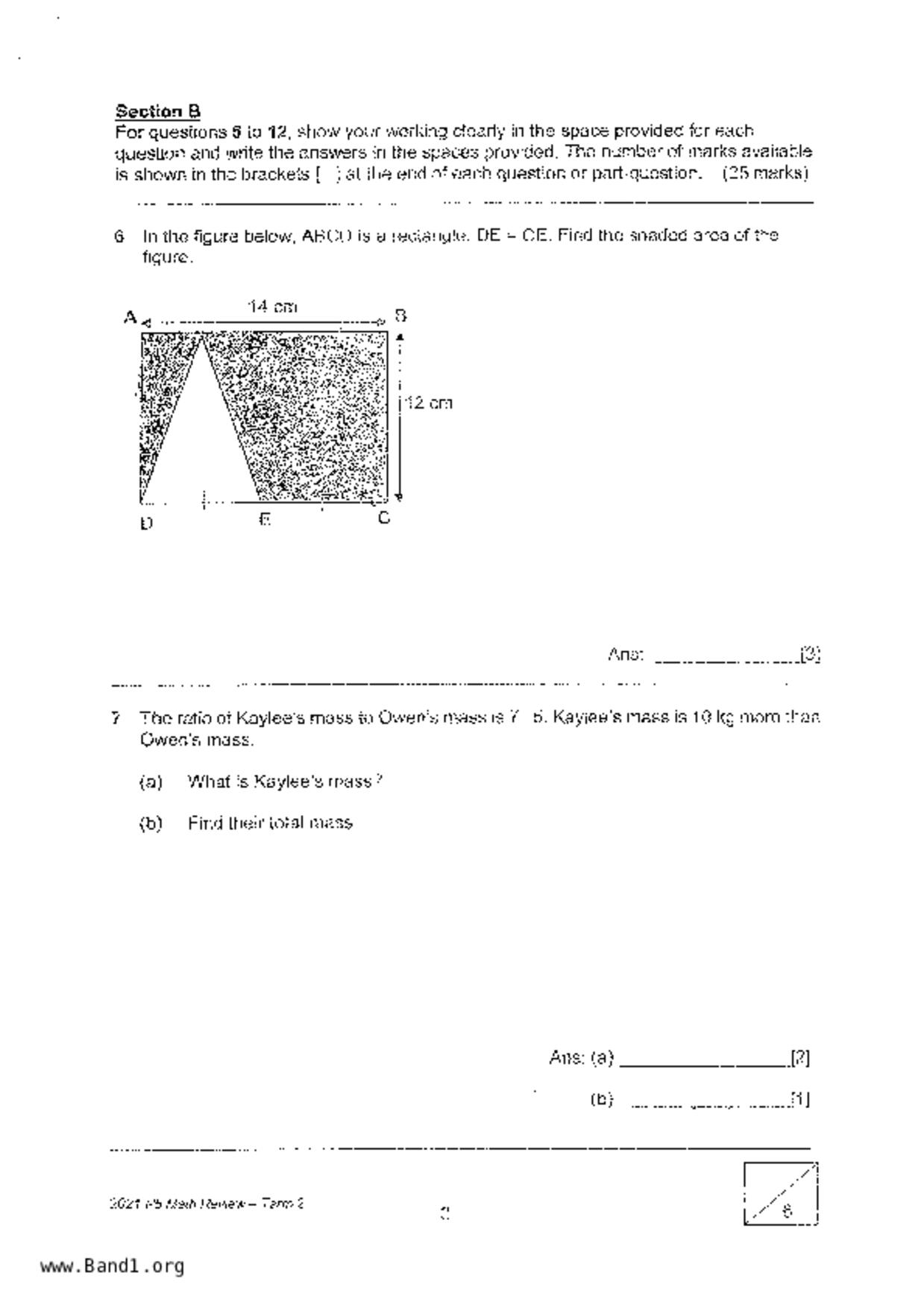 P5Maths試卷