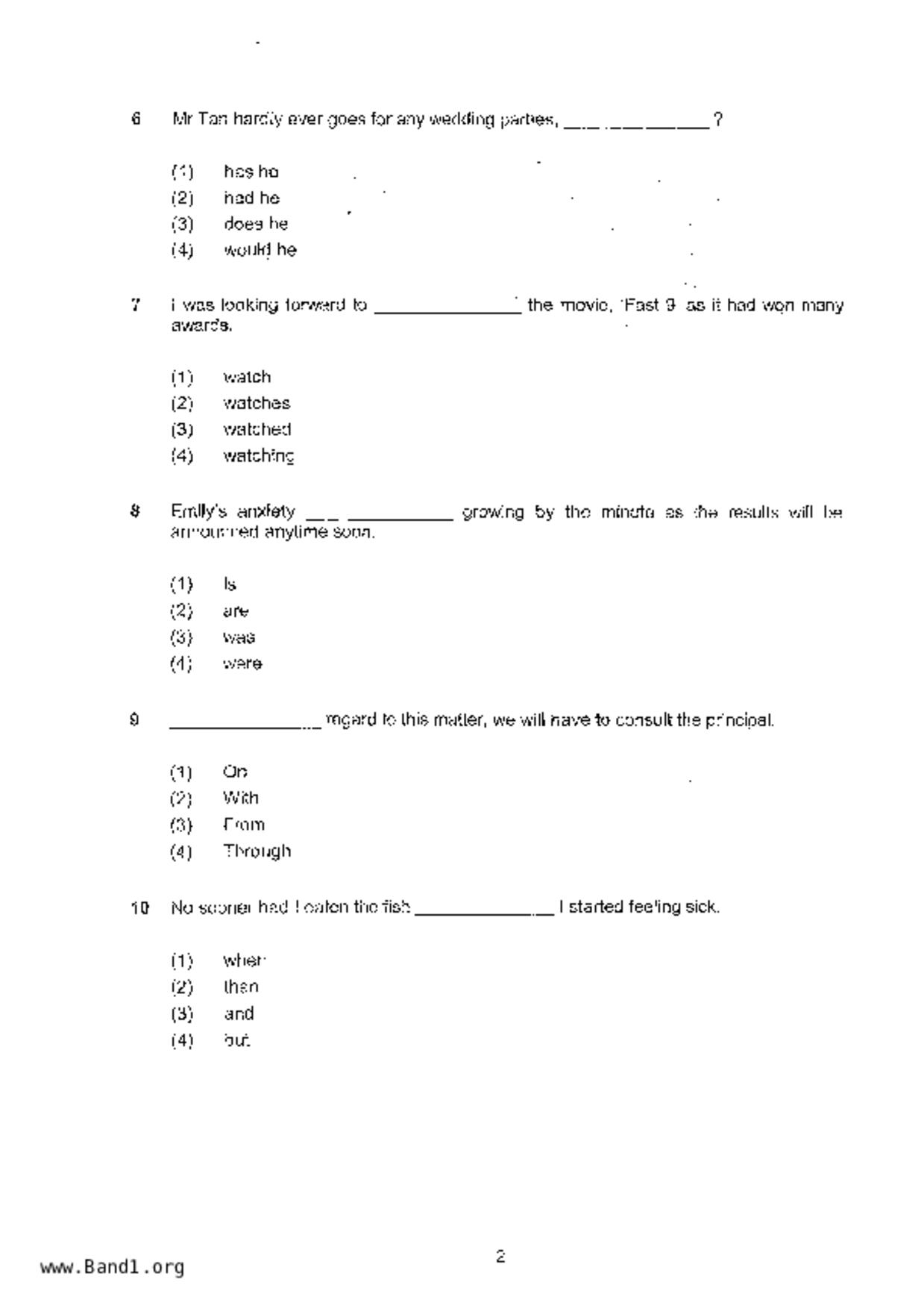 P6English試卷