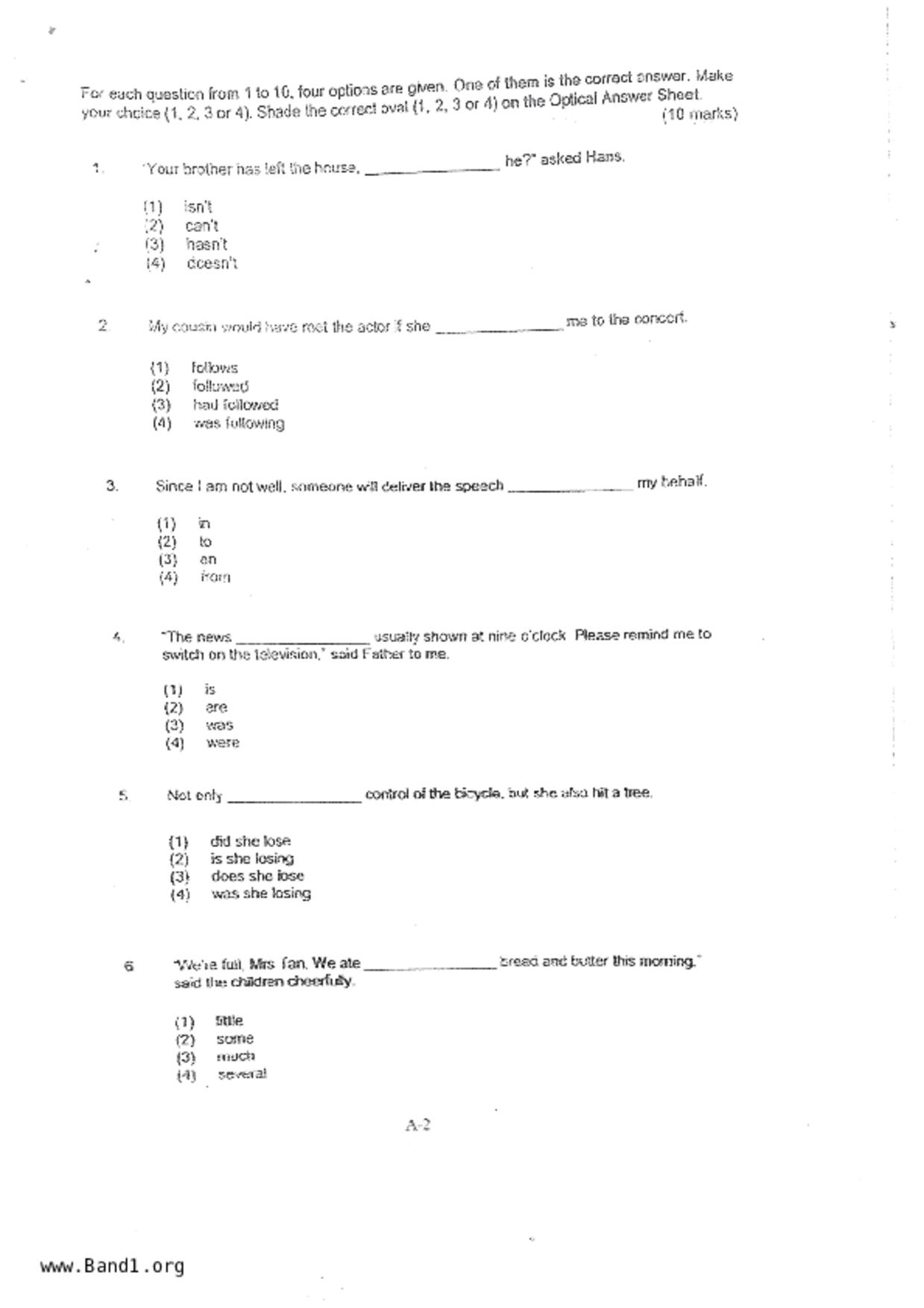 P6English試卷