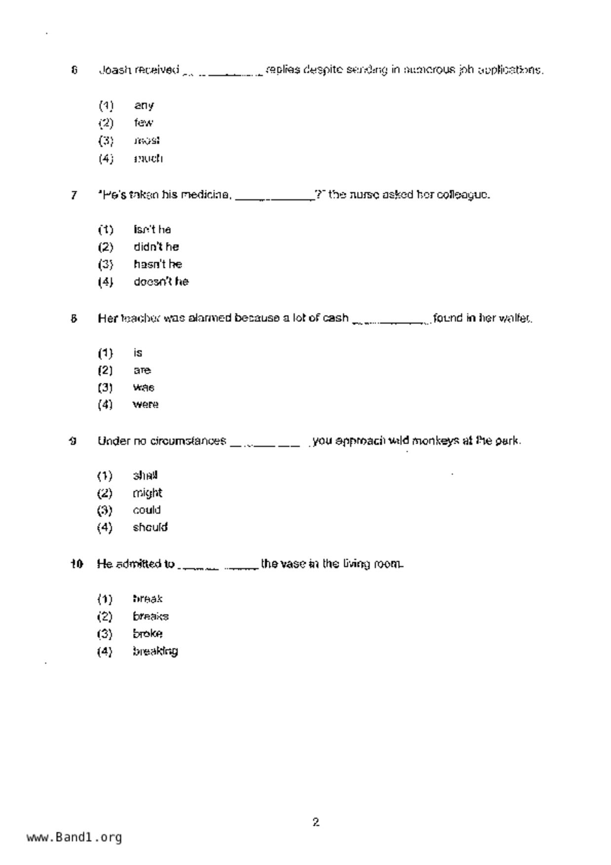 P6English試卷