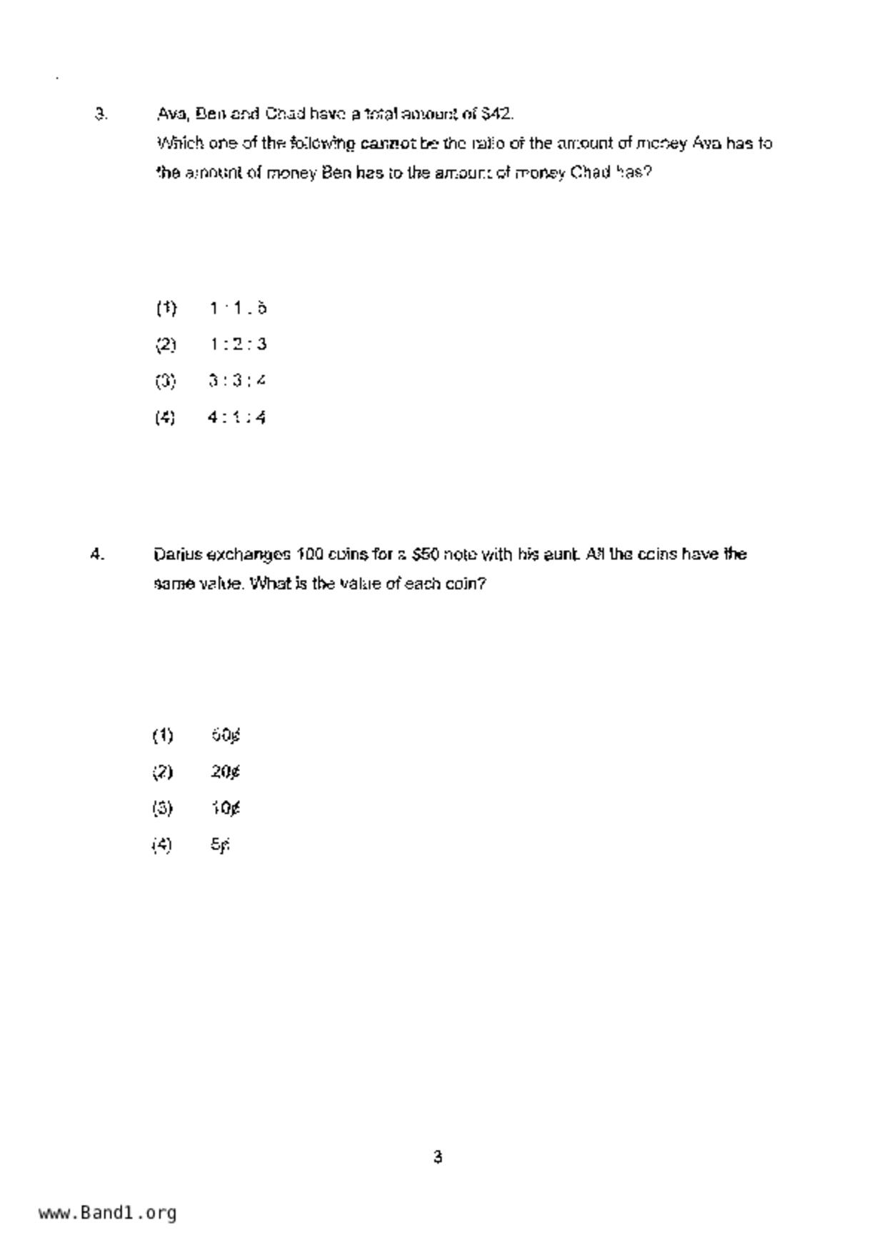 P6Maths試卷