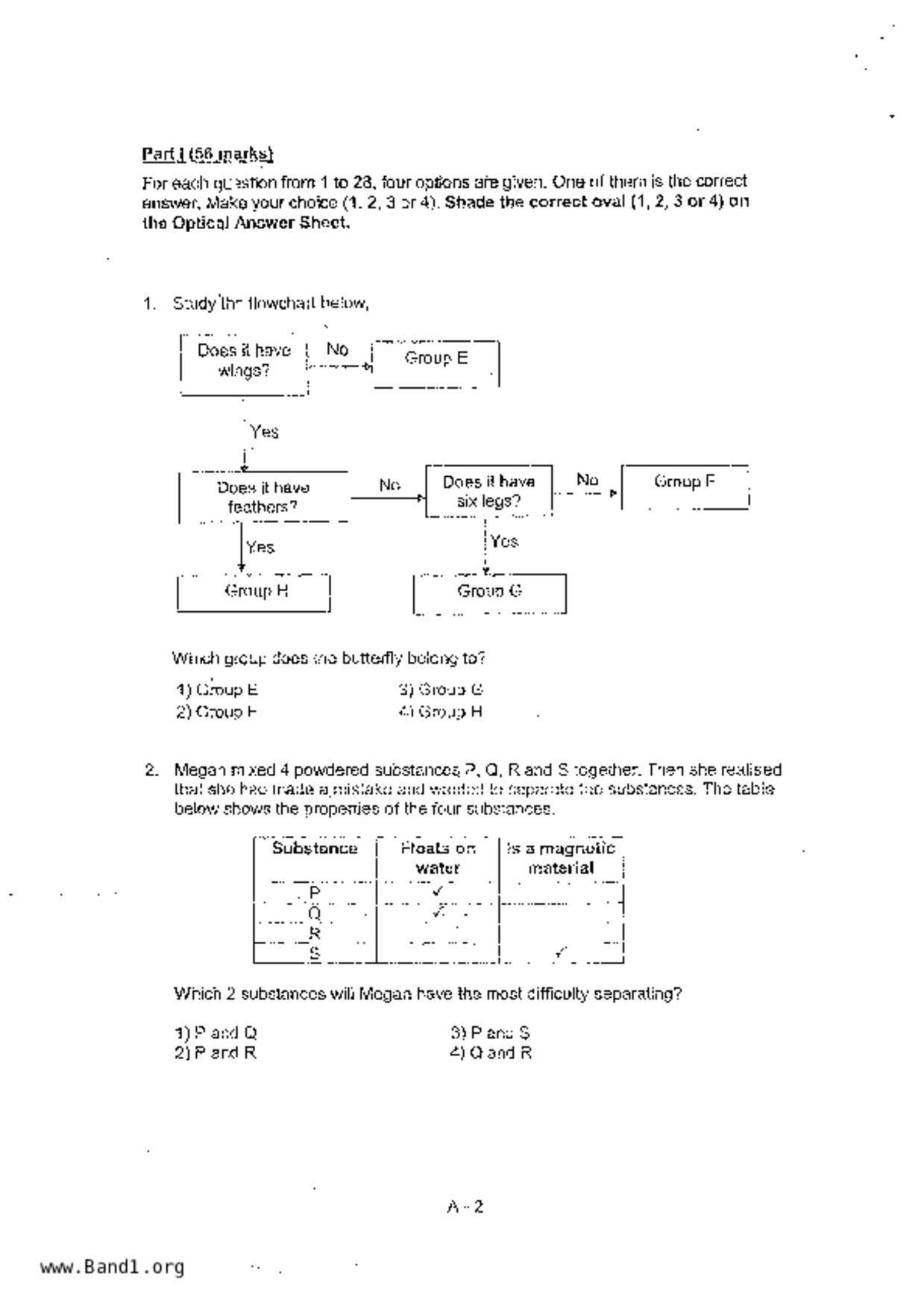 P6Science試卷