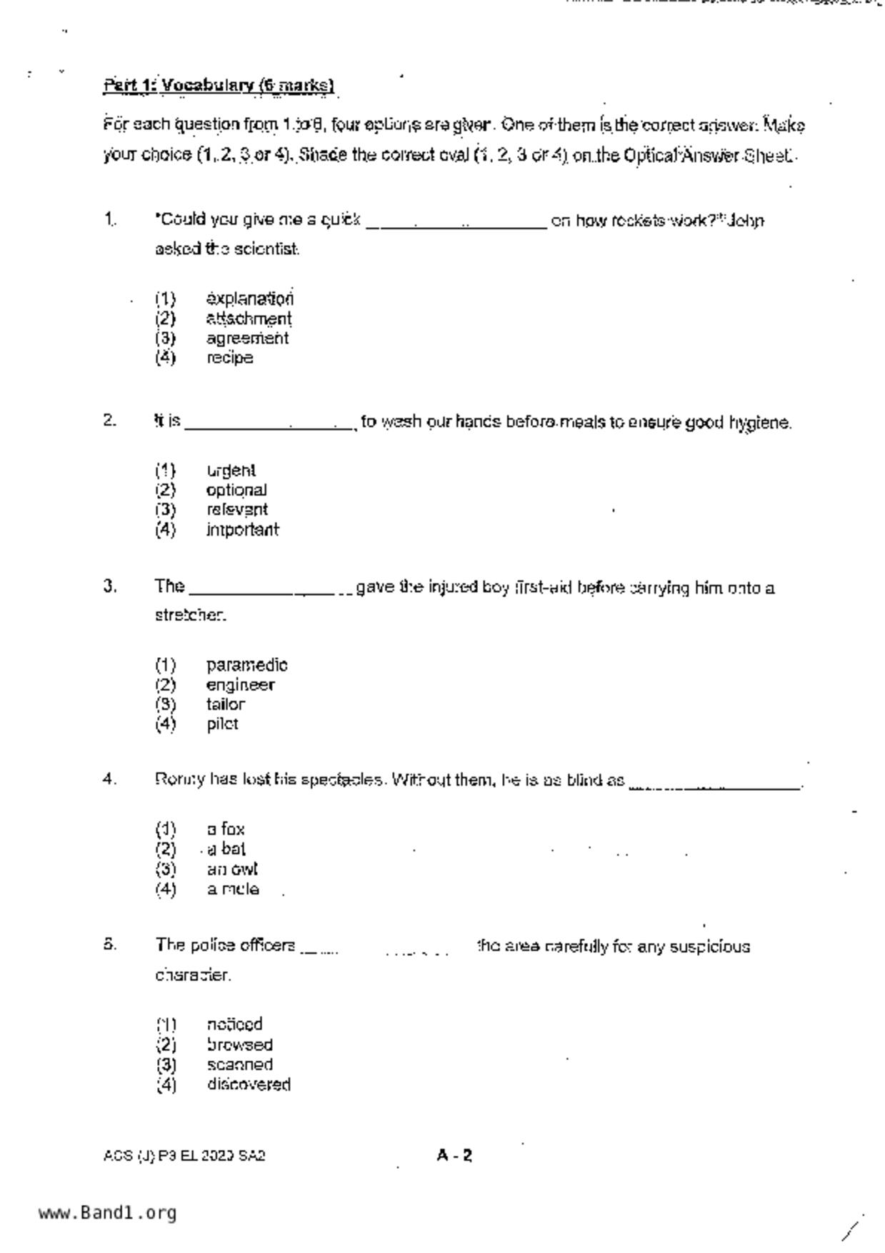 P3English試卷