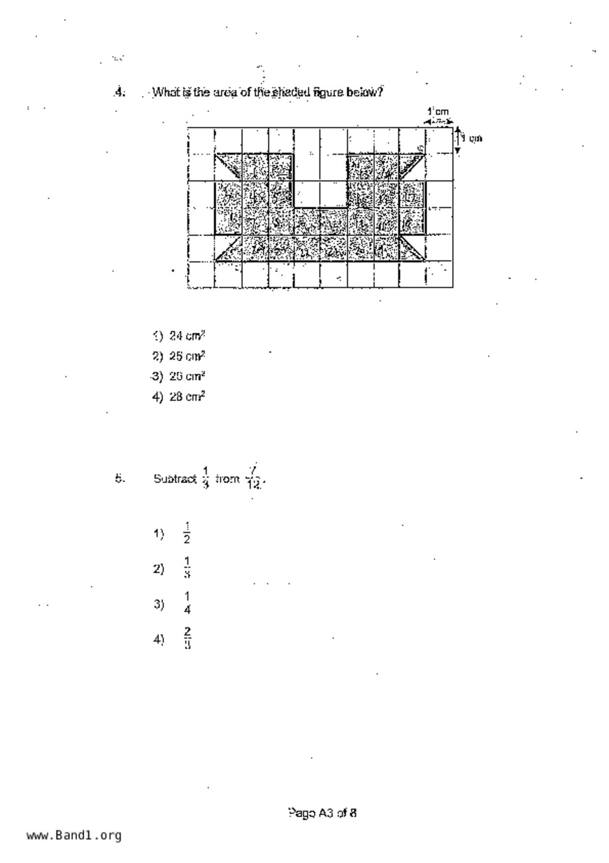 P3Maths試卷