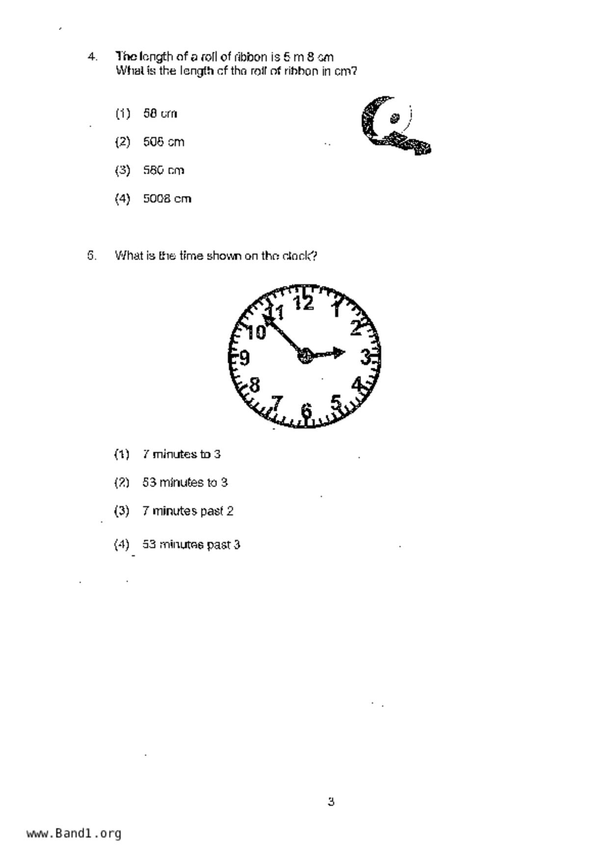 P3Maths試卷