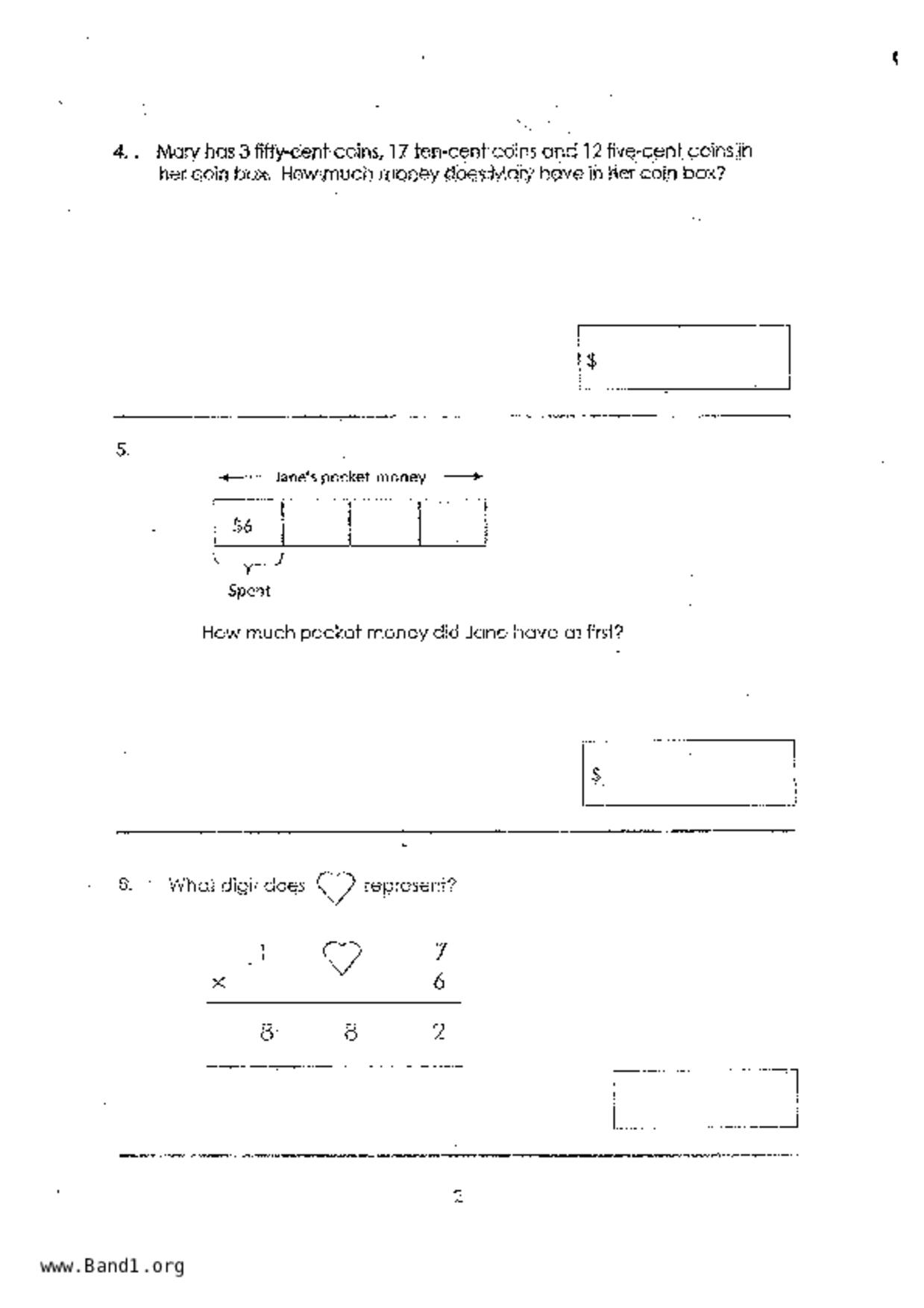 P3Maths試卷
