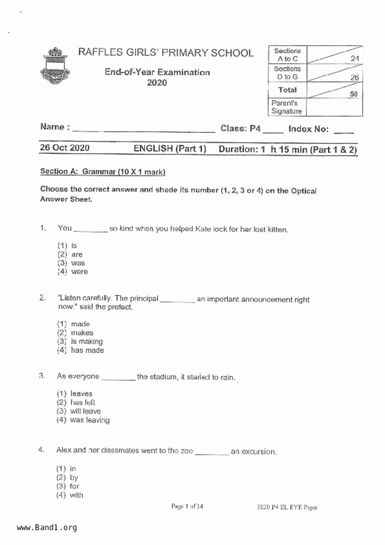 P4English試卷